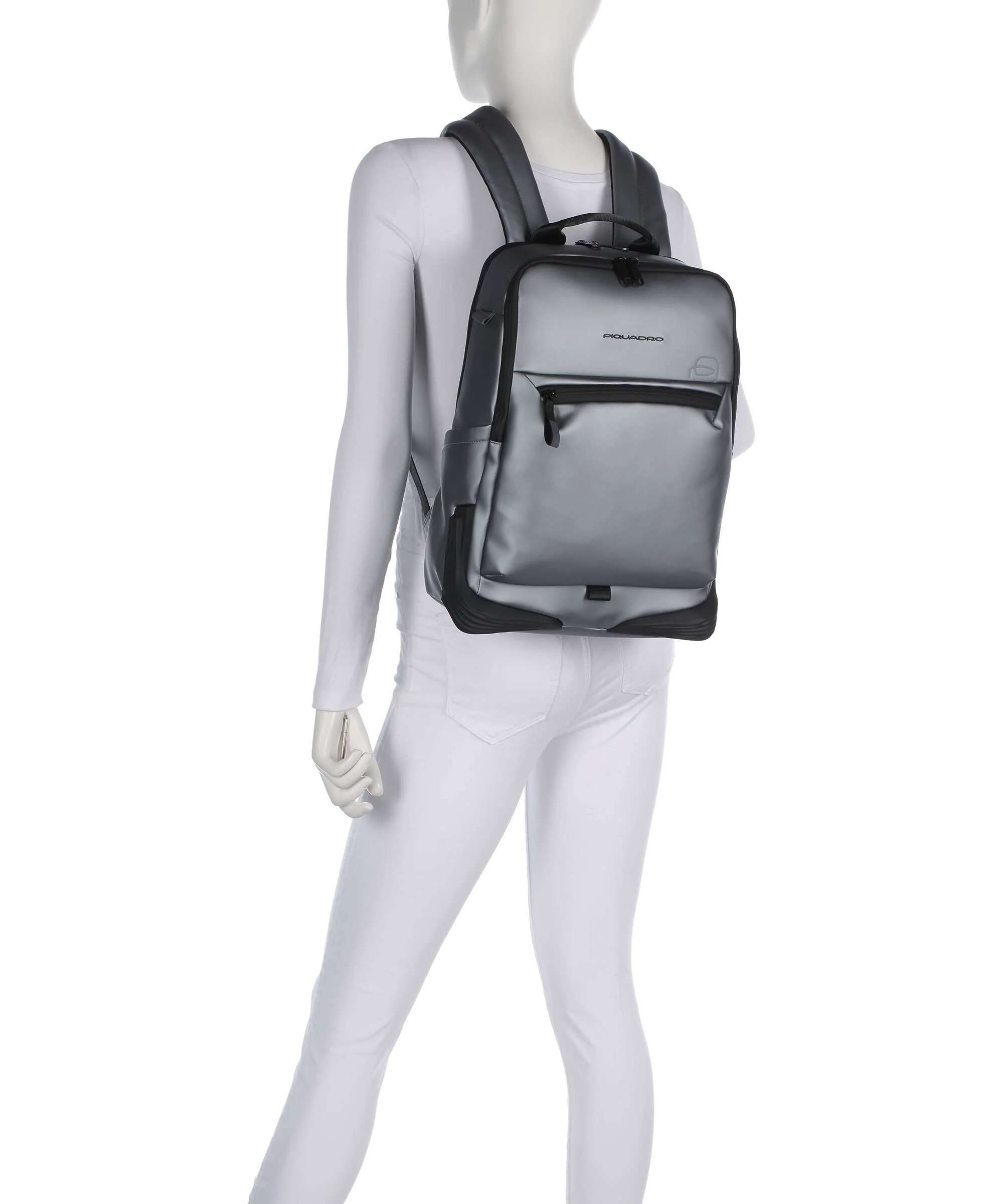 Piquadro Corner 2.0 Backpack metal grey - Image 3