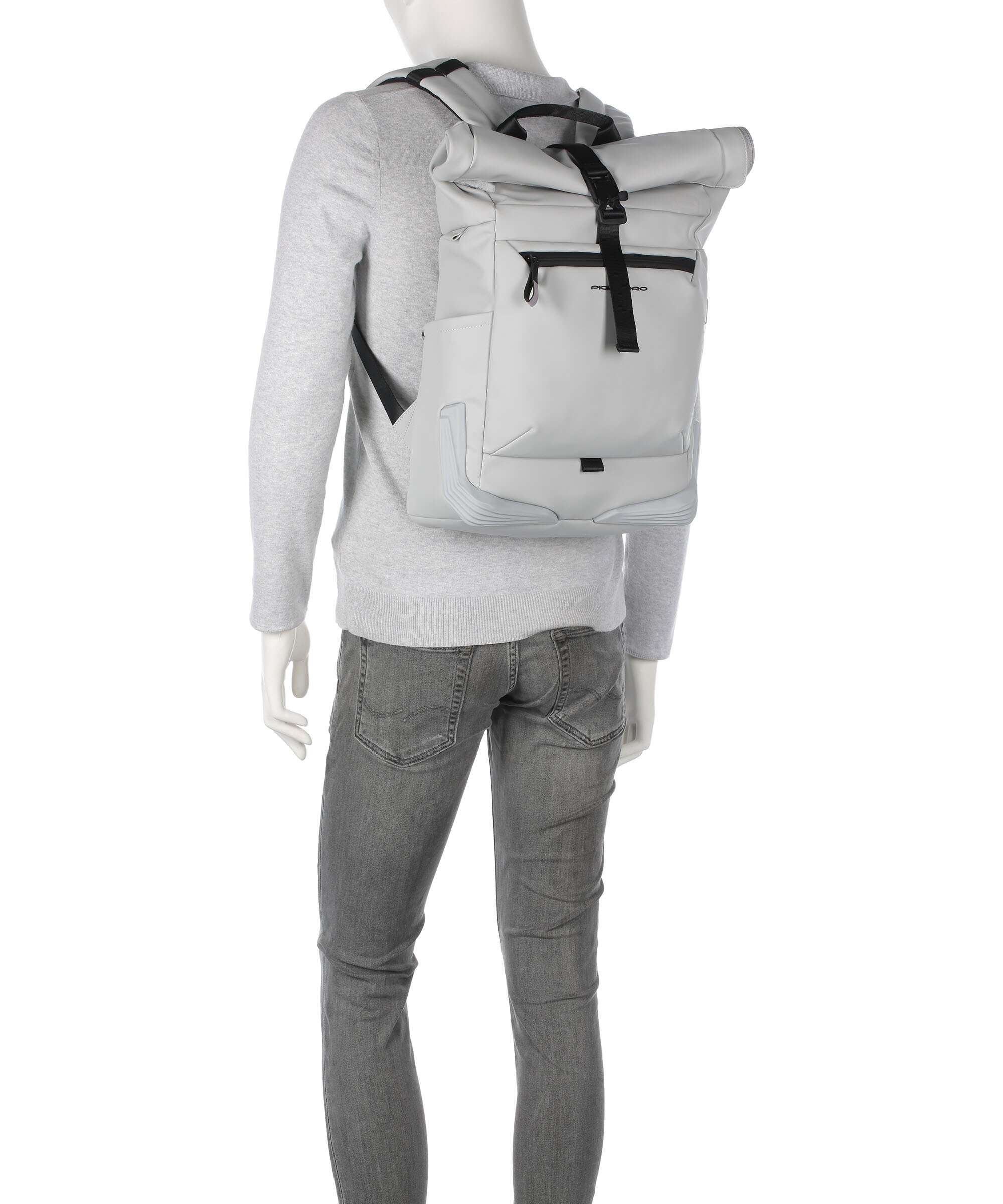 Piquadro Corner 2.0 Rolltop backpack white - Image 3