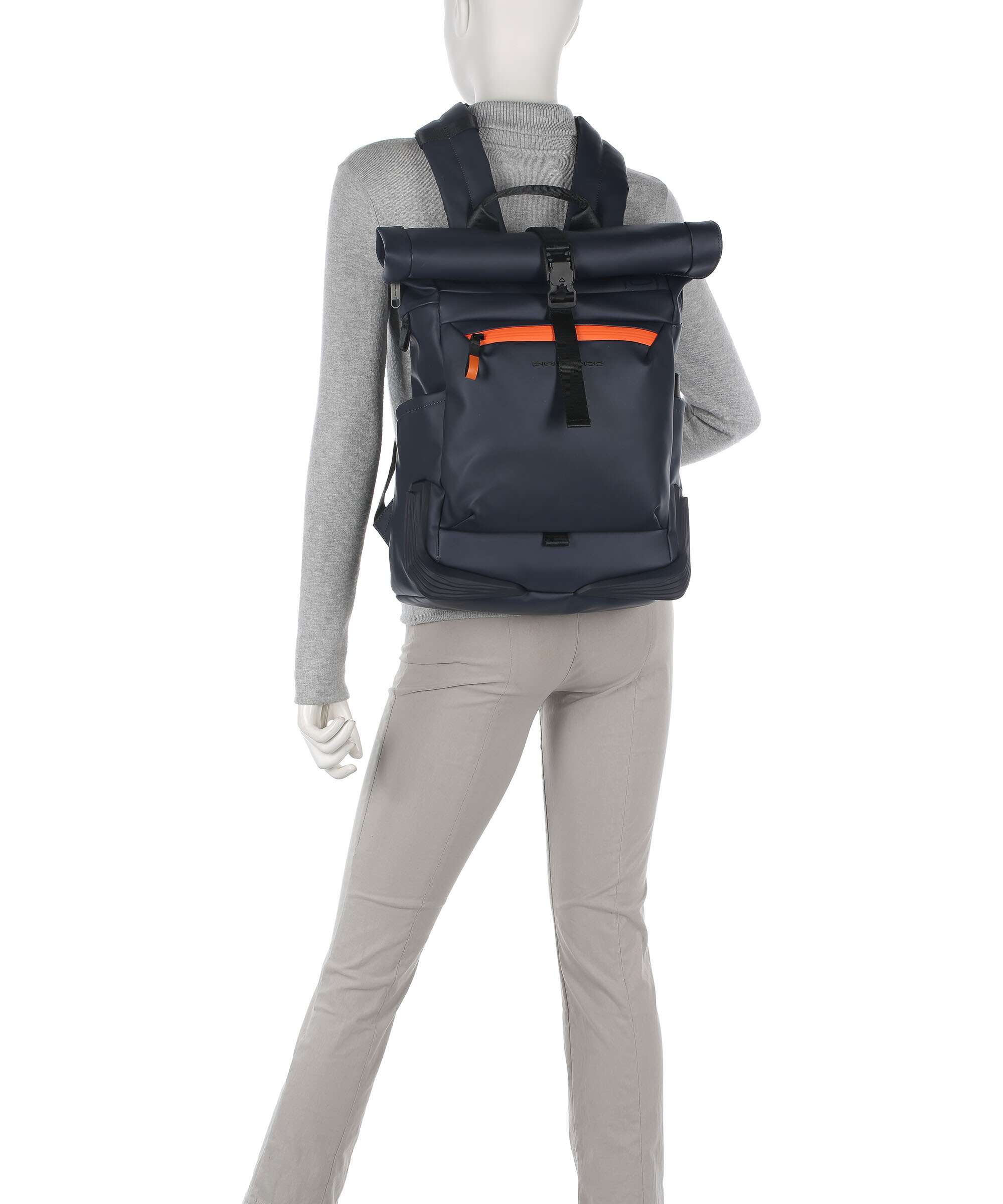 Piquadro Corner 2.0 Rolltop backpack blue - Image 3