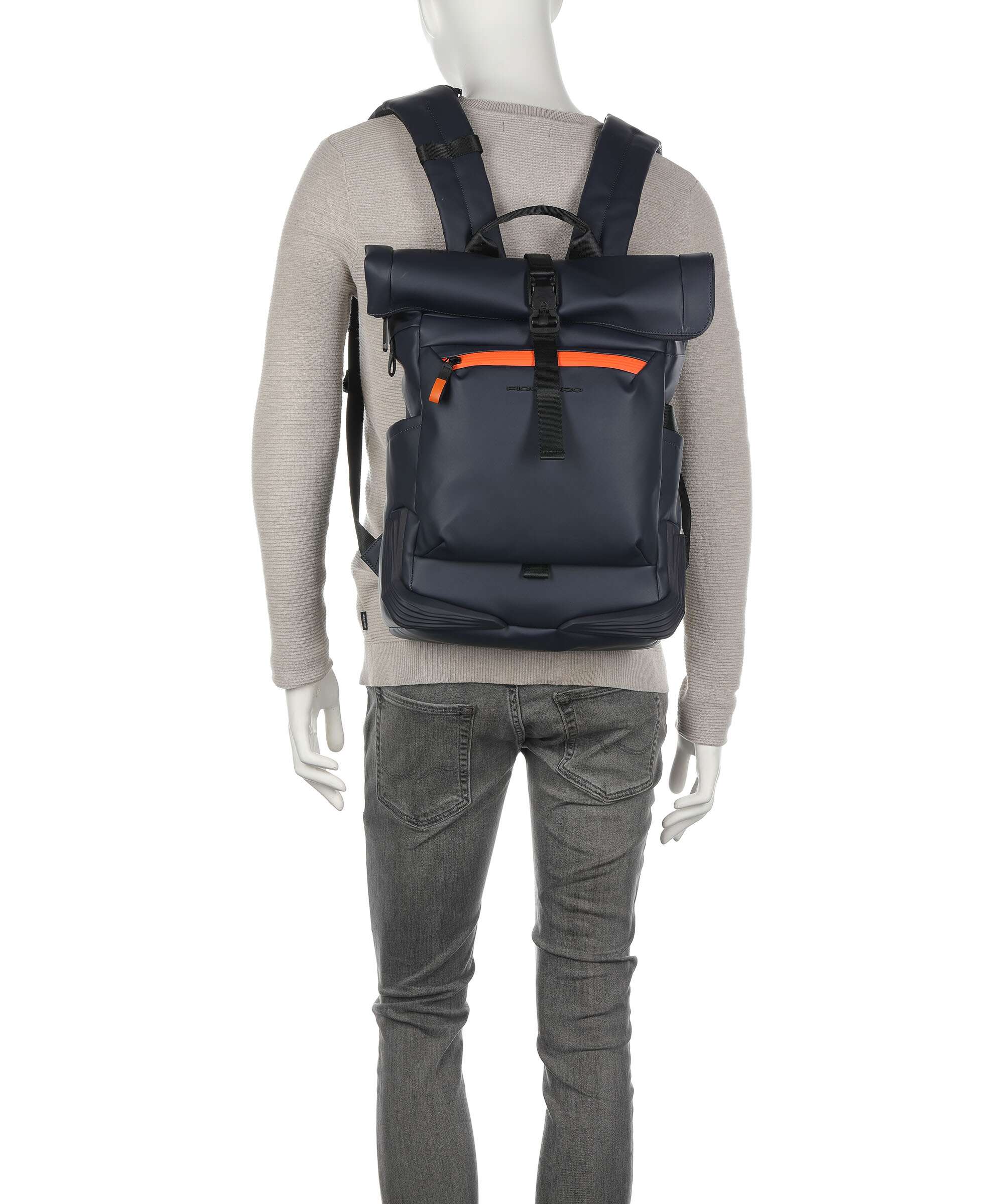 Piquadro Corner 2.0 Rolltop backpack blue - Image 4