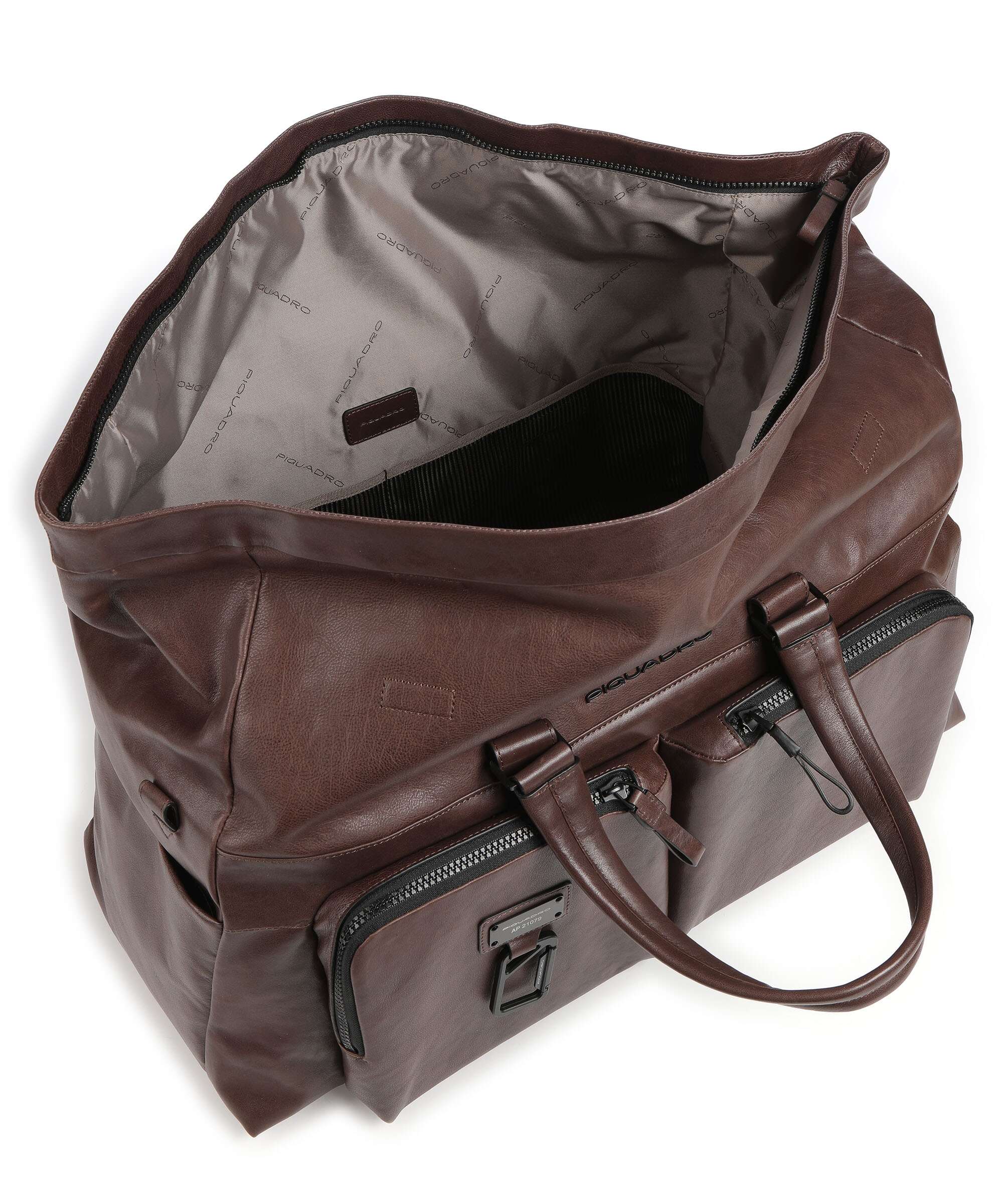 Piquadro Harper Weekend bag dark brown - Image 4