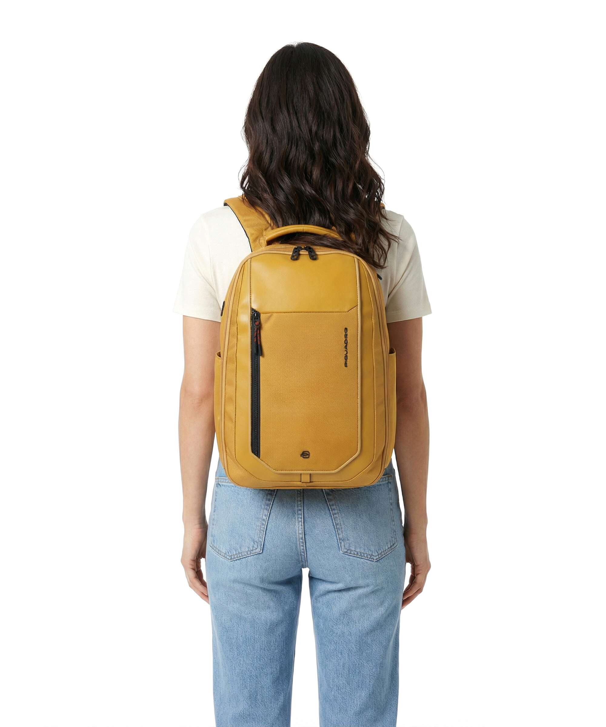Piquadro Lyss Easyjet Travel backpack yellow - Image 3