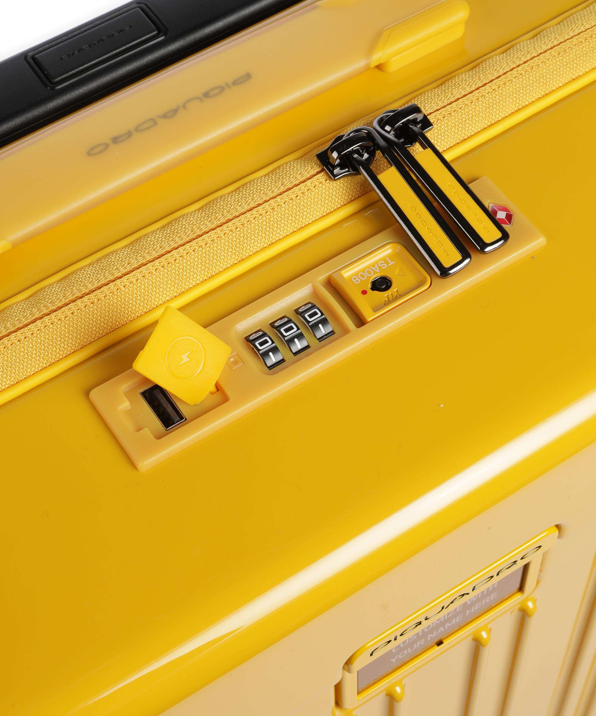 Piquadro POP Spinner (4 wheels) yellow - Image 3