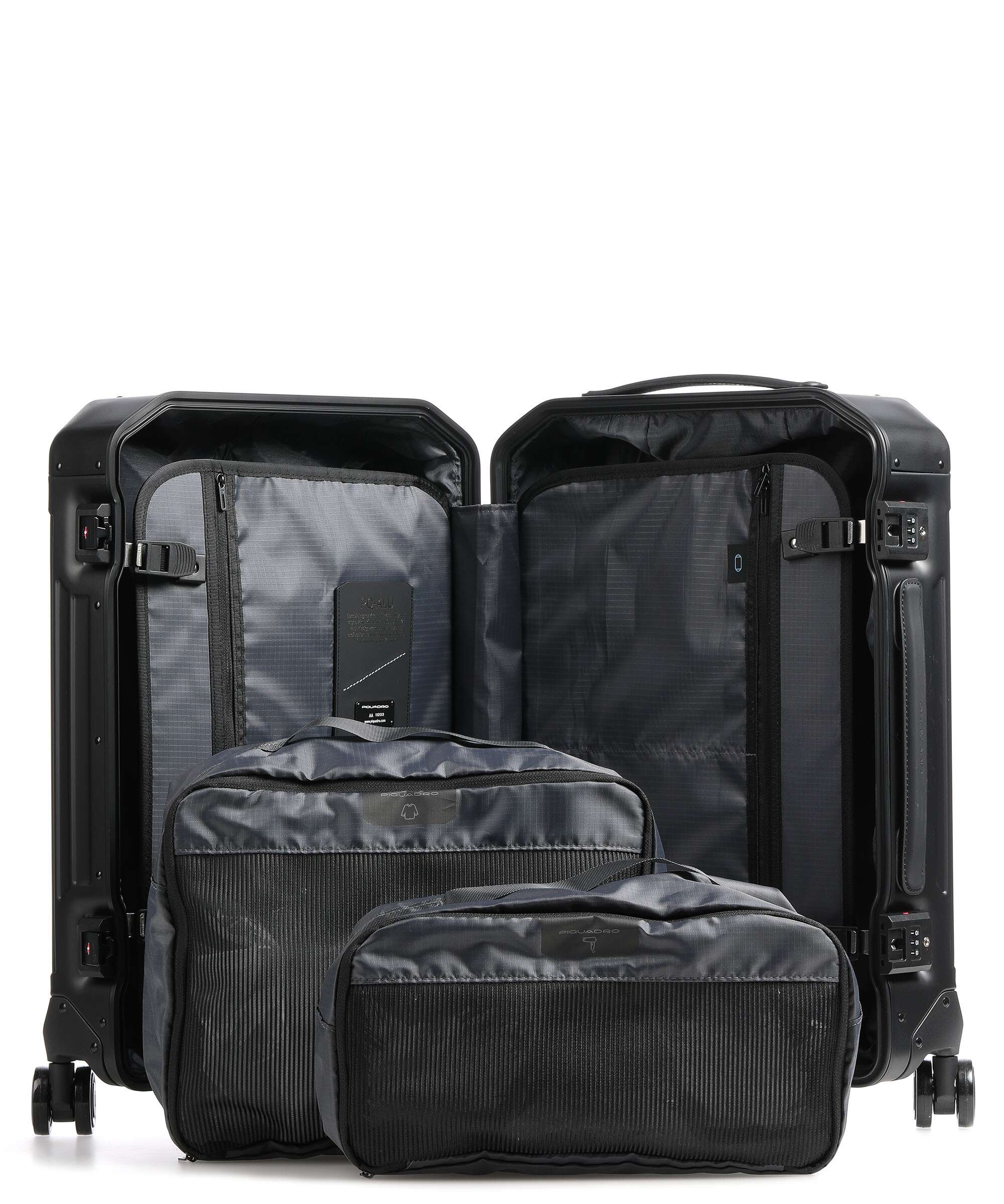 Piquadro PQ Alu Spinner (4 wheels) black - Image 5