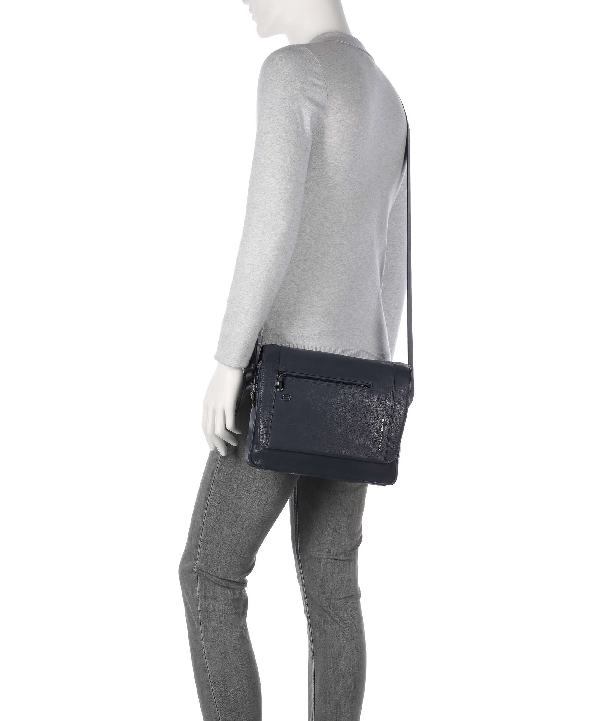 Piquadro S134 Messenger bag blue - Image 3