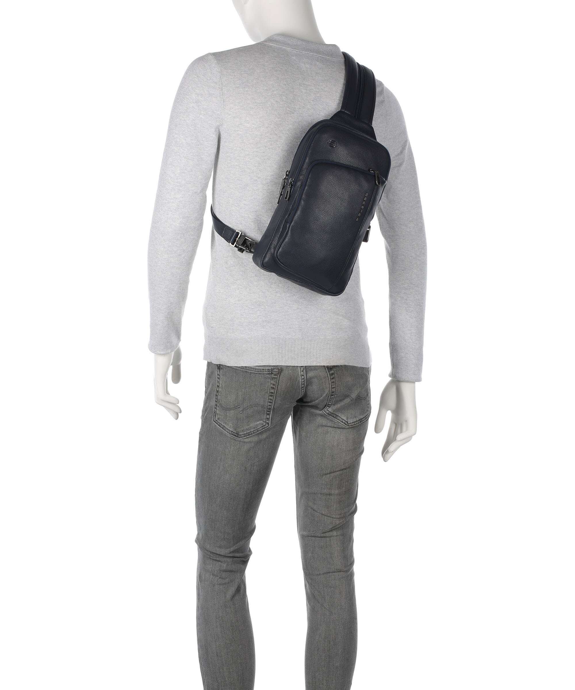 Piquadro S134 Sling bag blue - Image 3