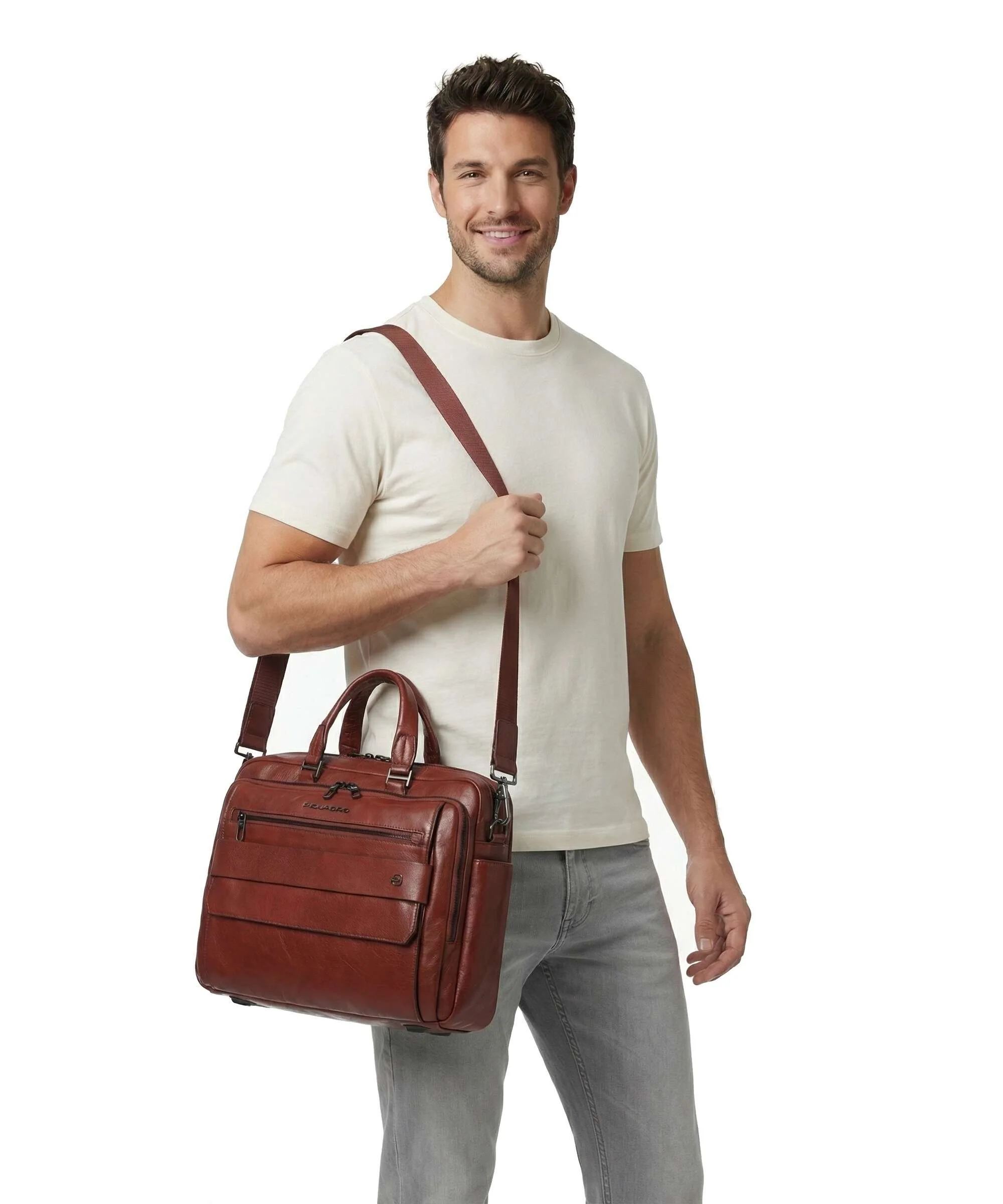 Piquadro Solm Briefcase cuoio - Image 3