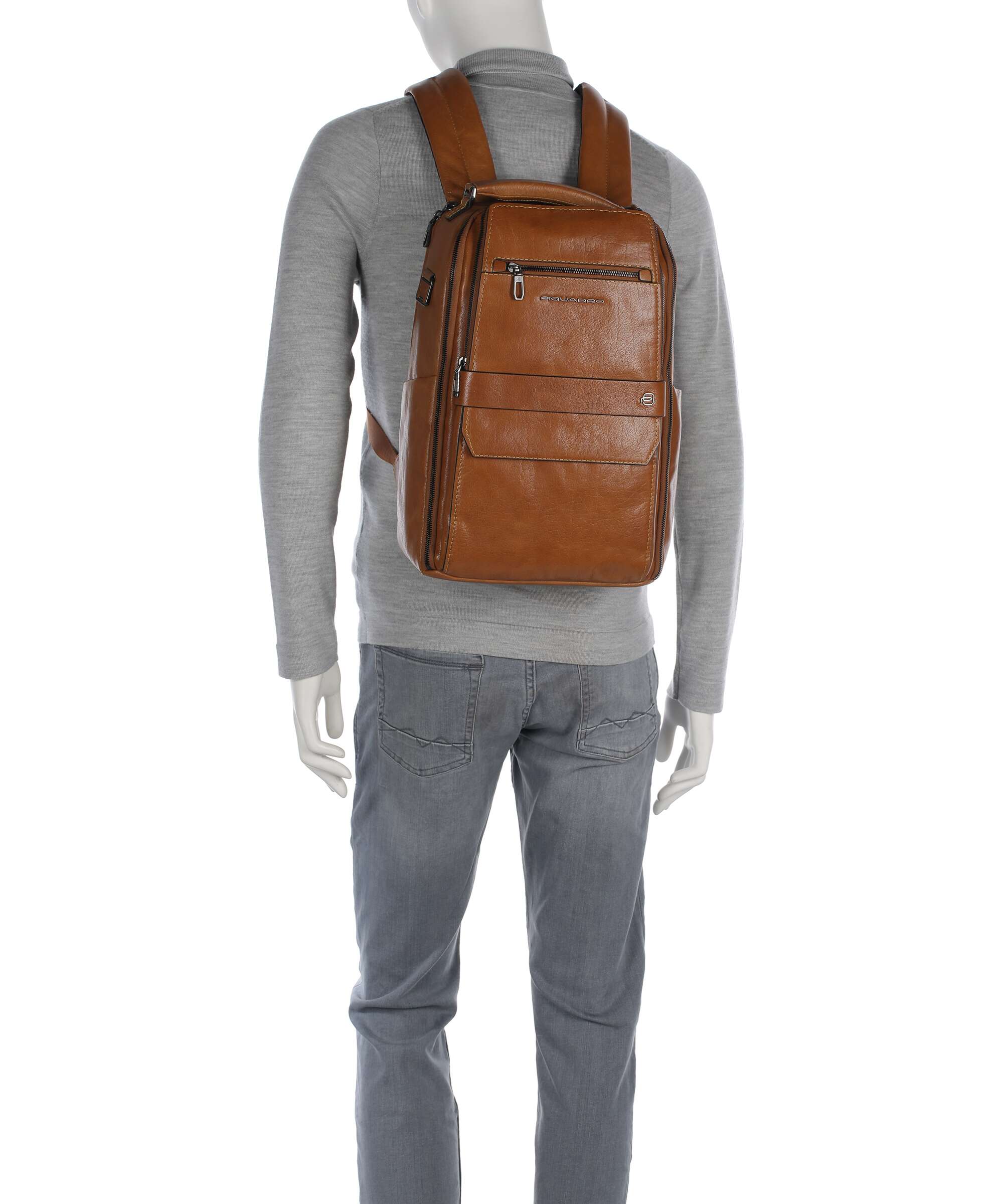 Piquadro Solm Laptop backpack beige - Image 3