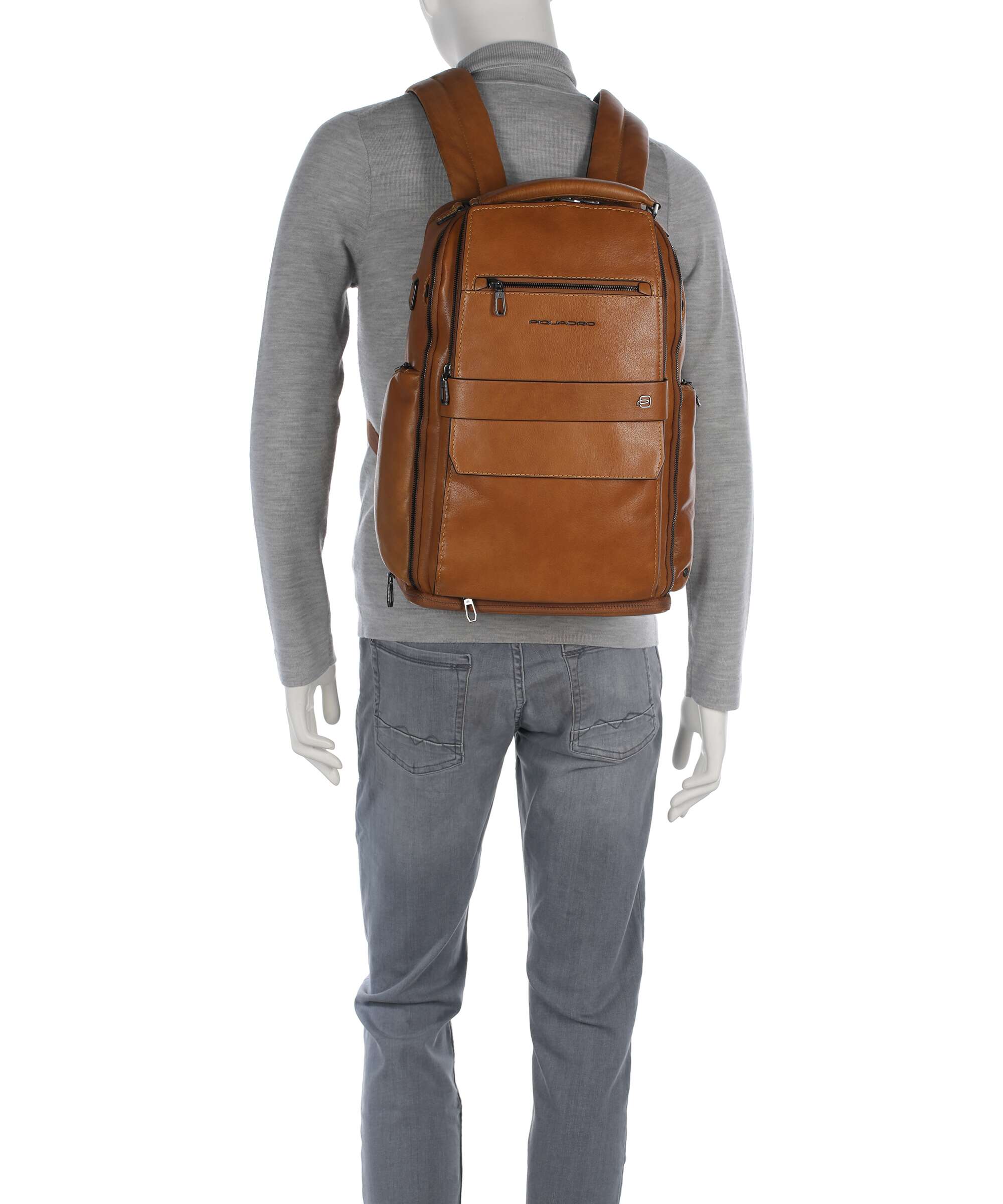 Piquadro Solm Travel backpack beige - Image 3