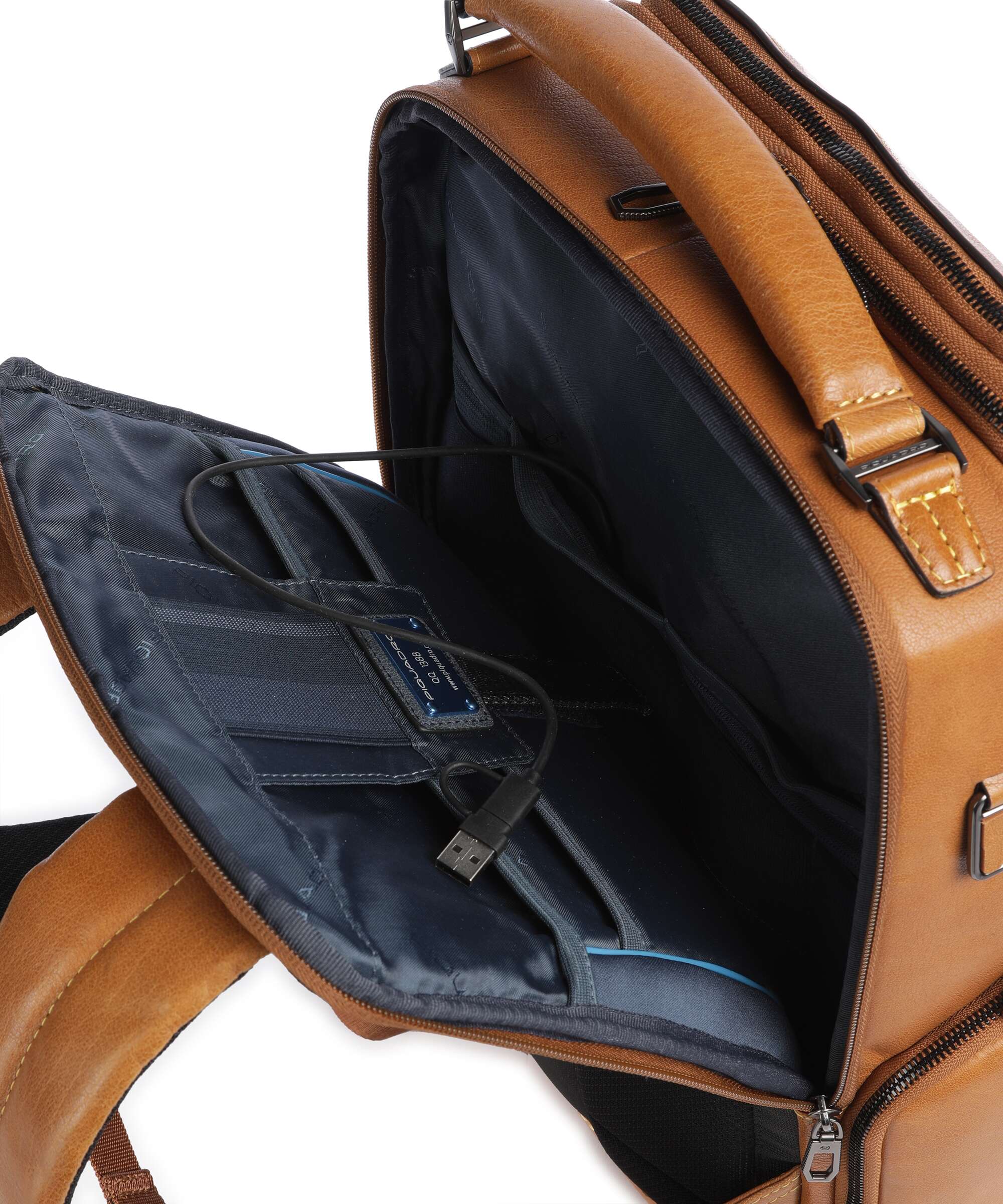 Piquadro Solm Travel backpack beige - Image 5