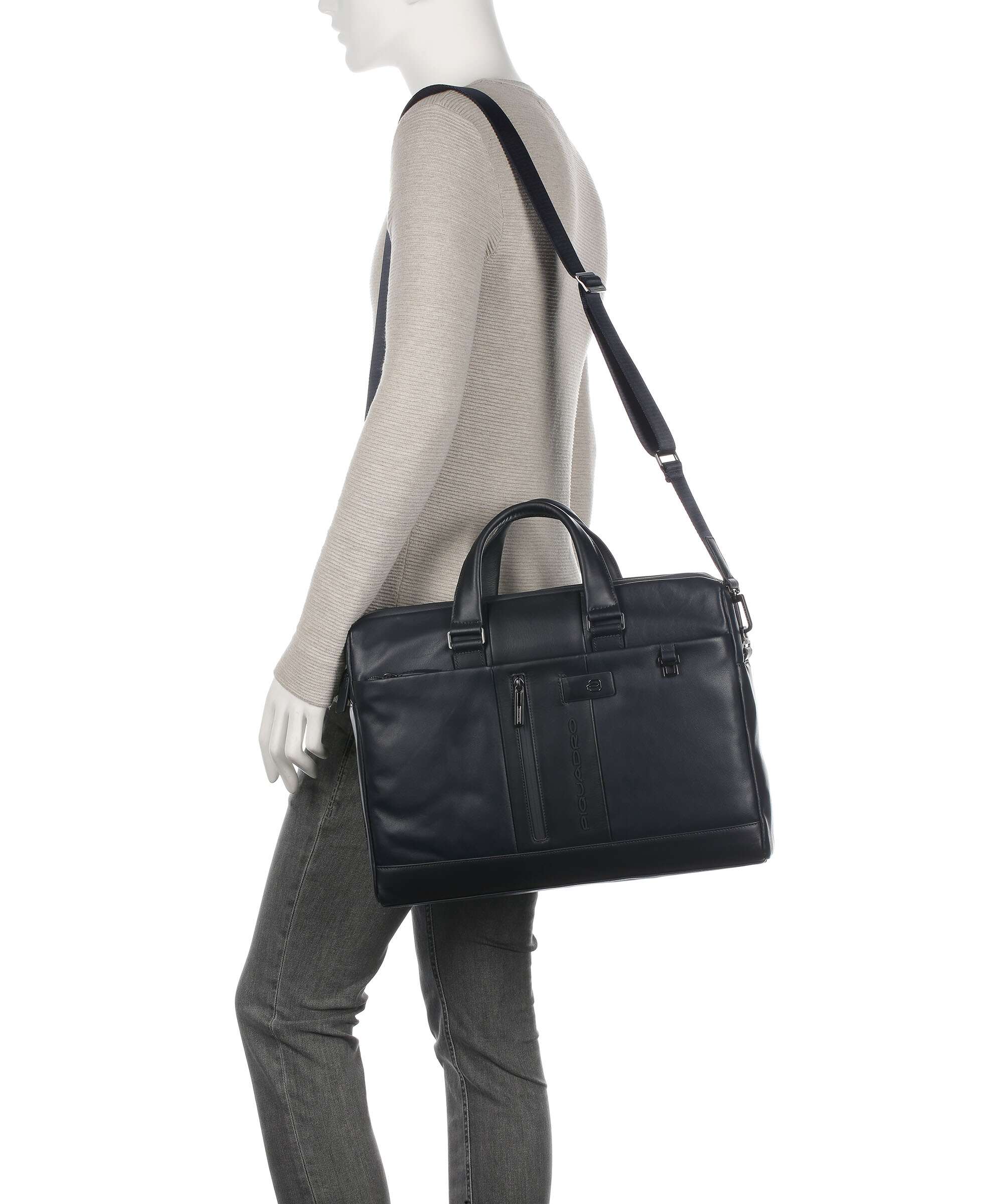 Piquadro Urban Briefcase blau - Image 3