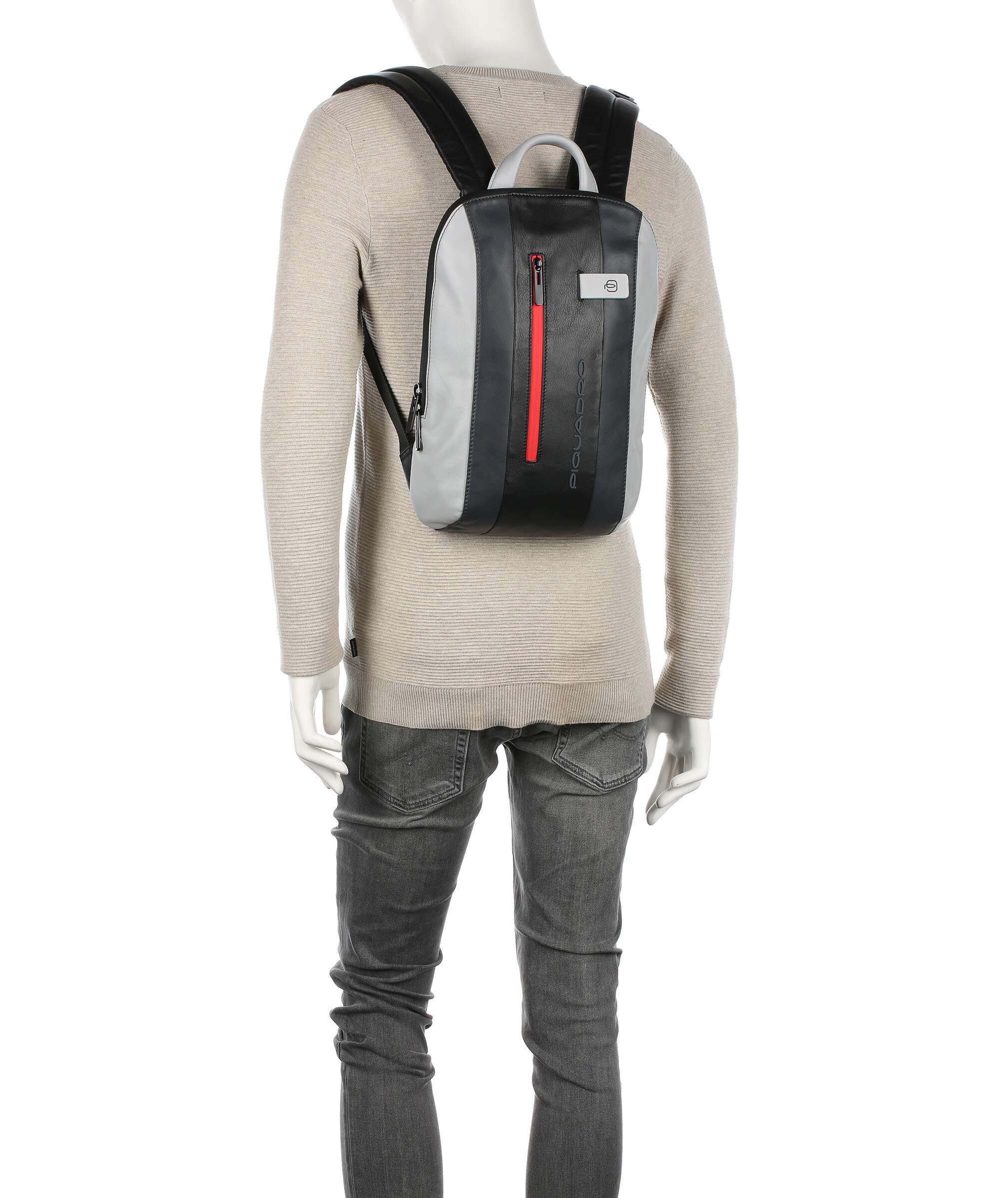 Piquadro Urban Laptop backpack grey/black - Image 3
