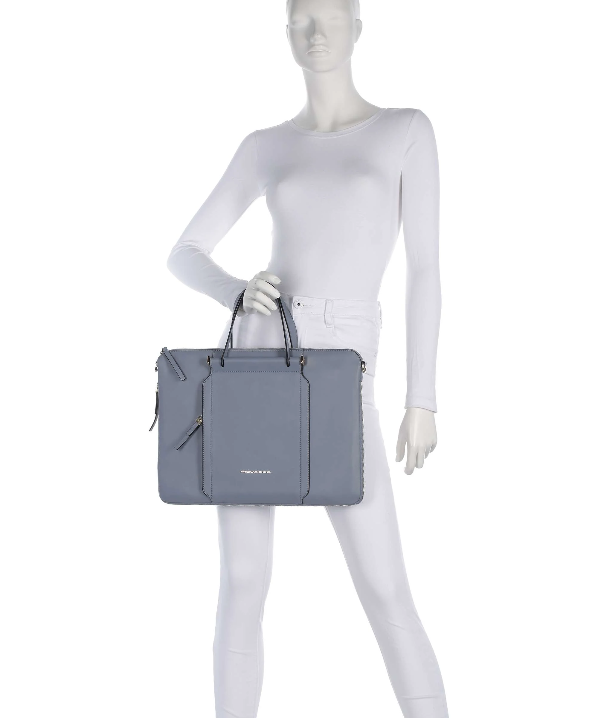 Piquadro W92T Briefcase light blue - Image 3