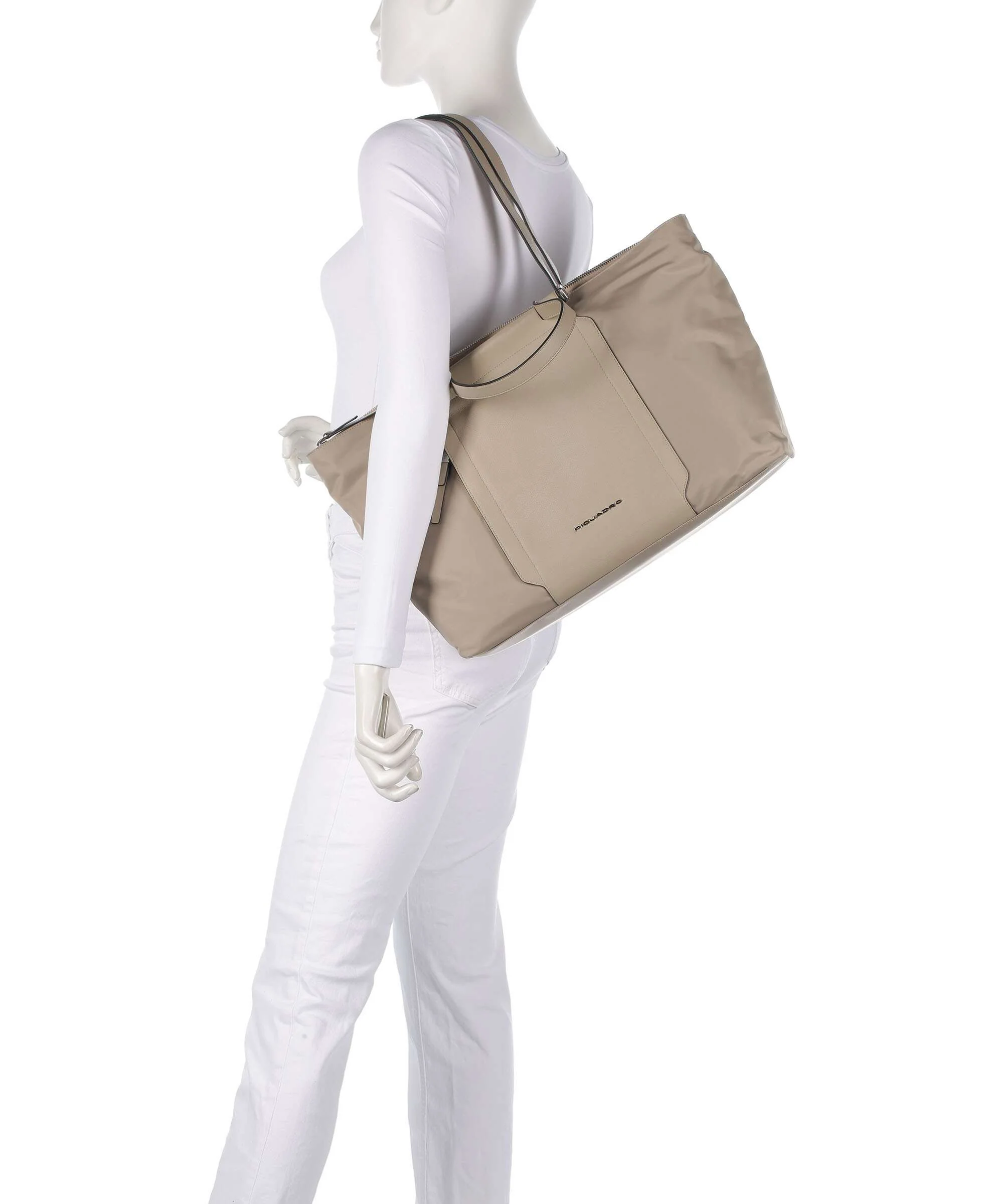 Piquadro W92T Tote bag beige - Image 3