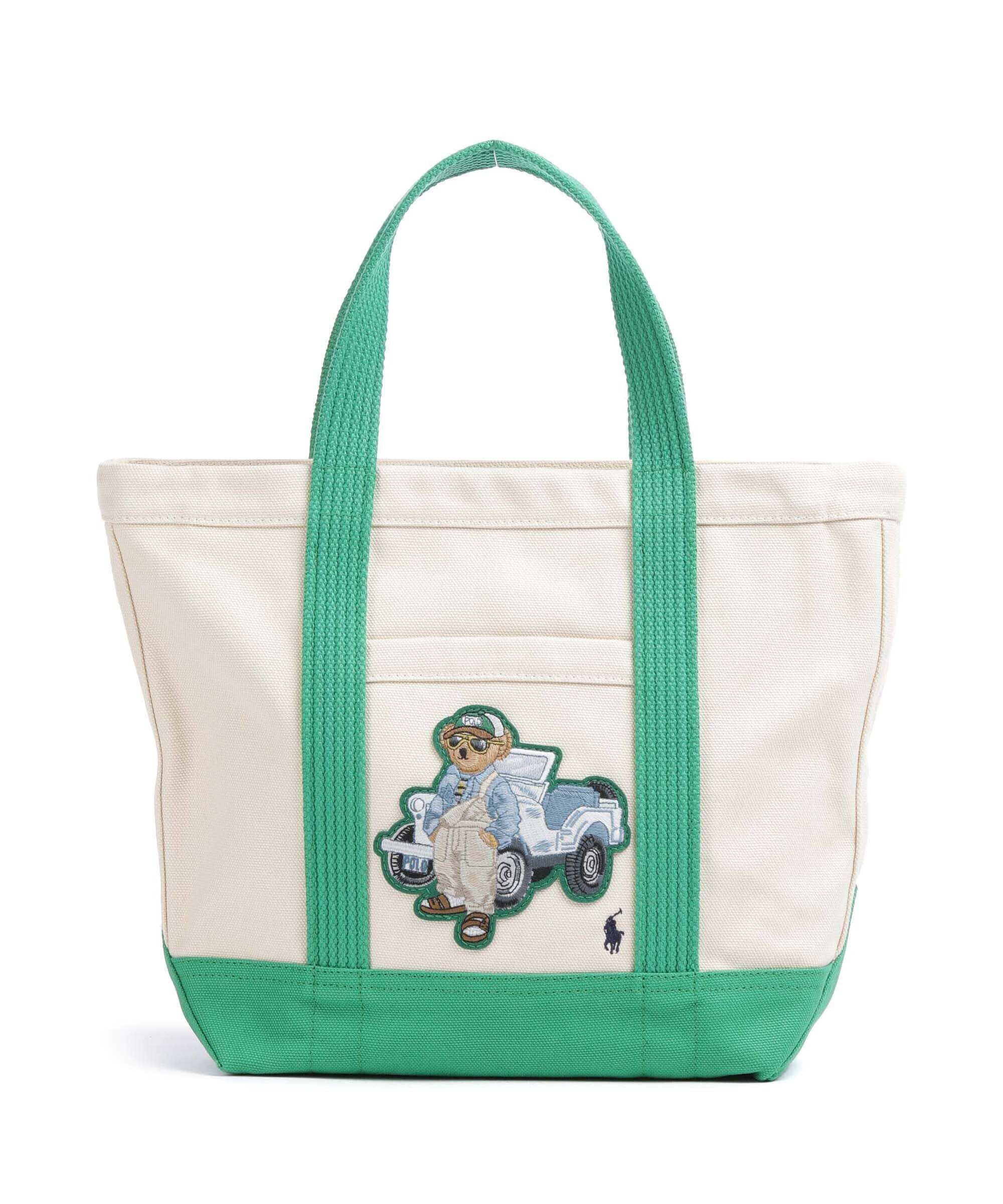 Polo Ralph Lauren Bear Overall Handbag ecru/clover