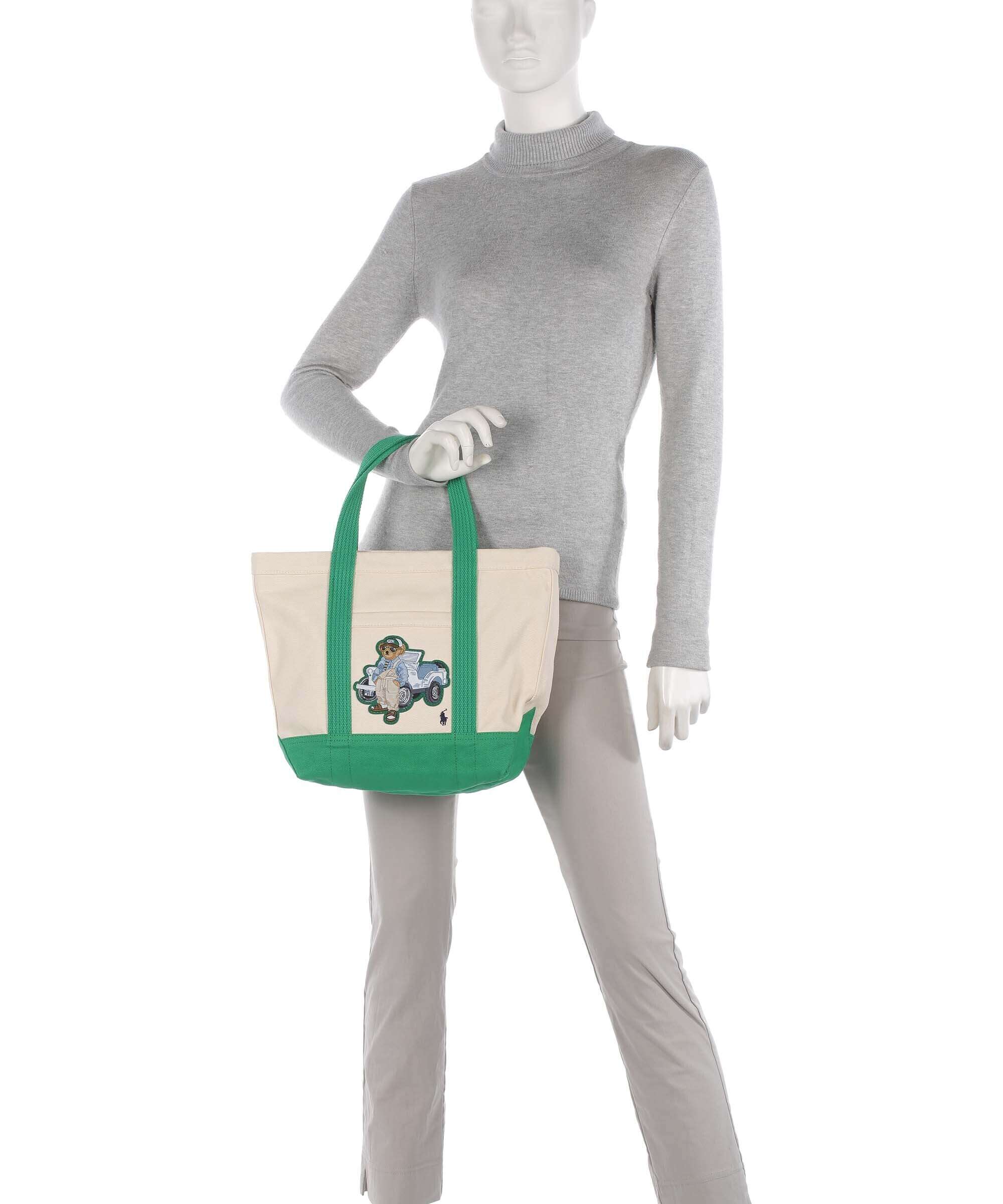 Polo Ralph Lauren Bear Overall Handbag ecru/clover - Image 3