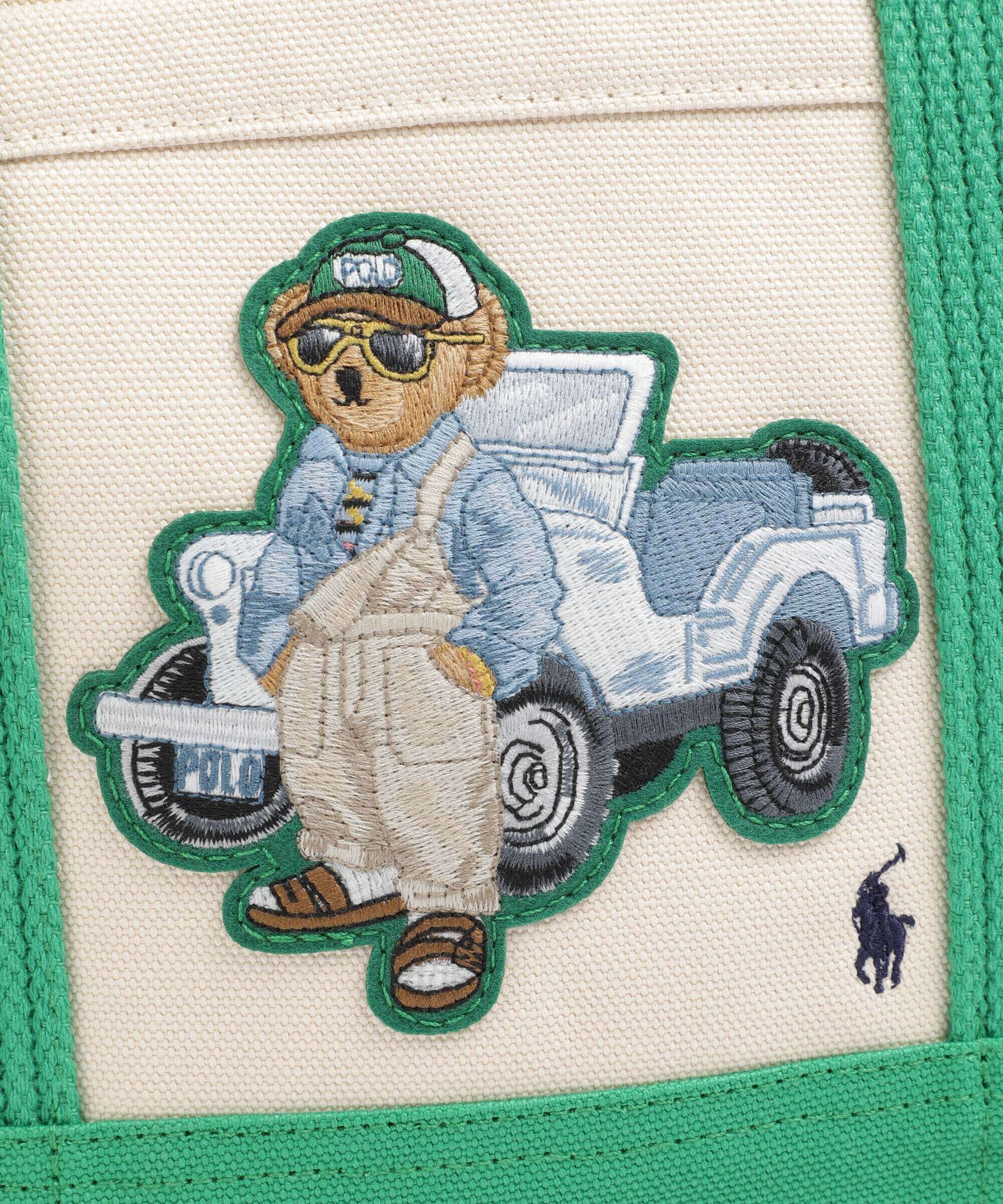 Polo Ralph Lauren Bear Overall Handbag ecru/clover - Image 4