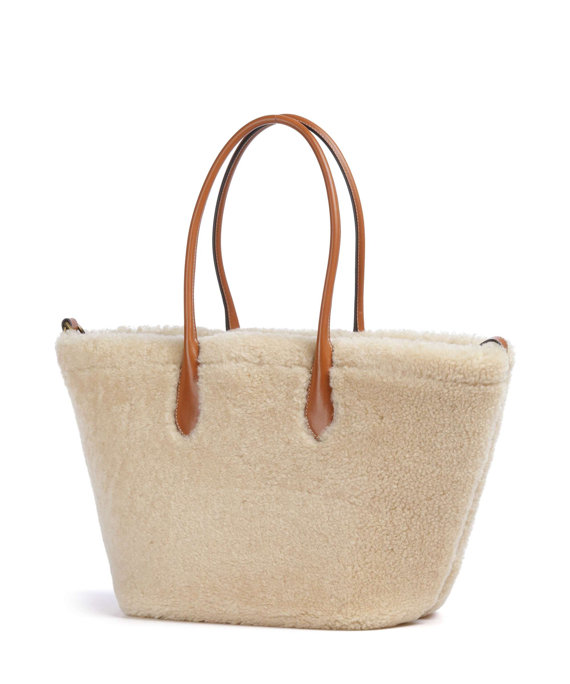 Polo Ralph Lauren Bellport Medium Tote bag cream/cuoio - Image 4