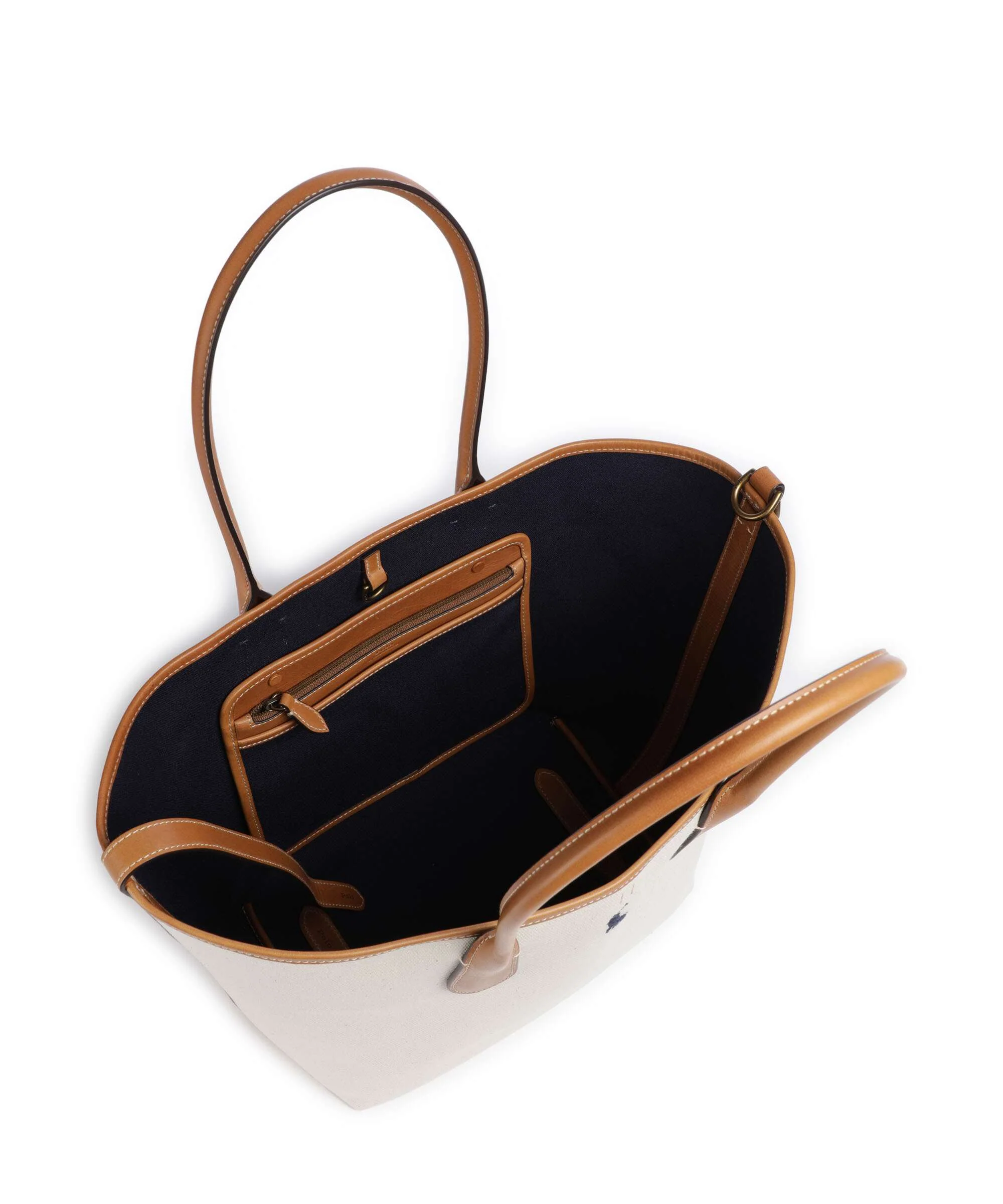 Polo Ralph Lauren Bellport Medium Tote bag natural/navy - Image 6