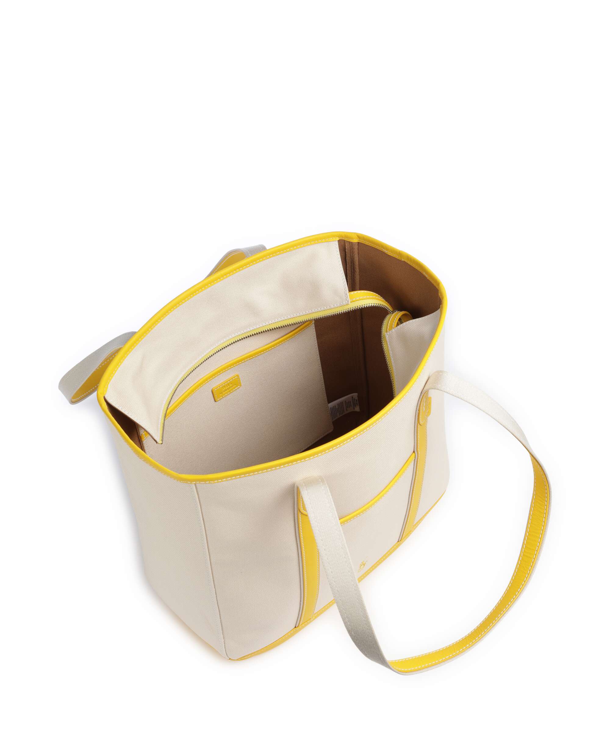 Polo Ralph Lauren Canvas Medium Tote bag ecru/racing yellow - Image 5