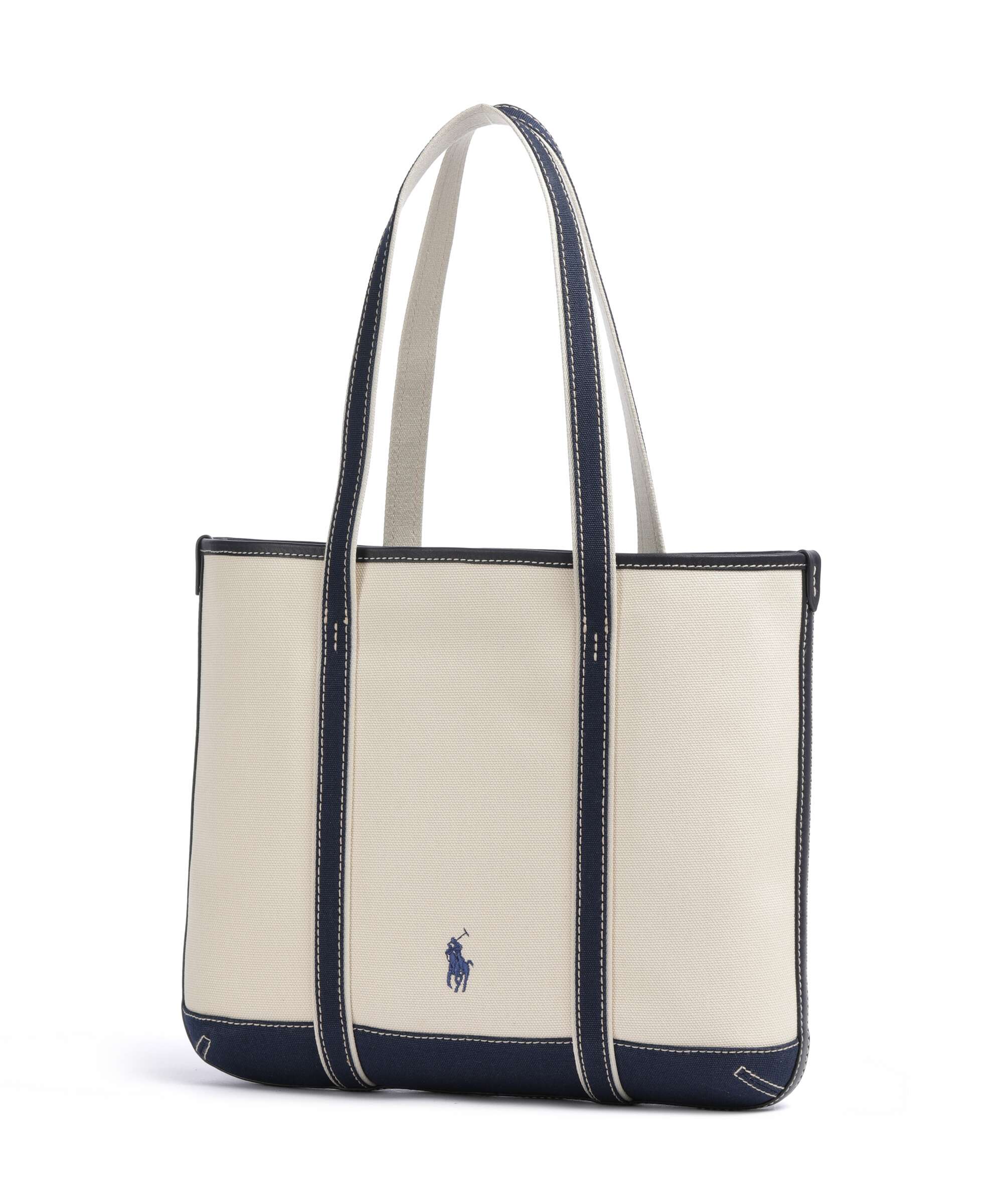 Polo Ralph Lauren Canvas Small Tote bag ecru/newport navy - Image 2