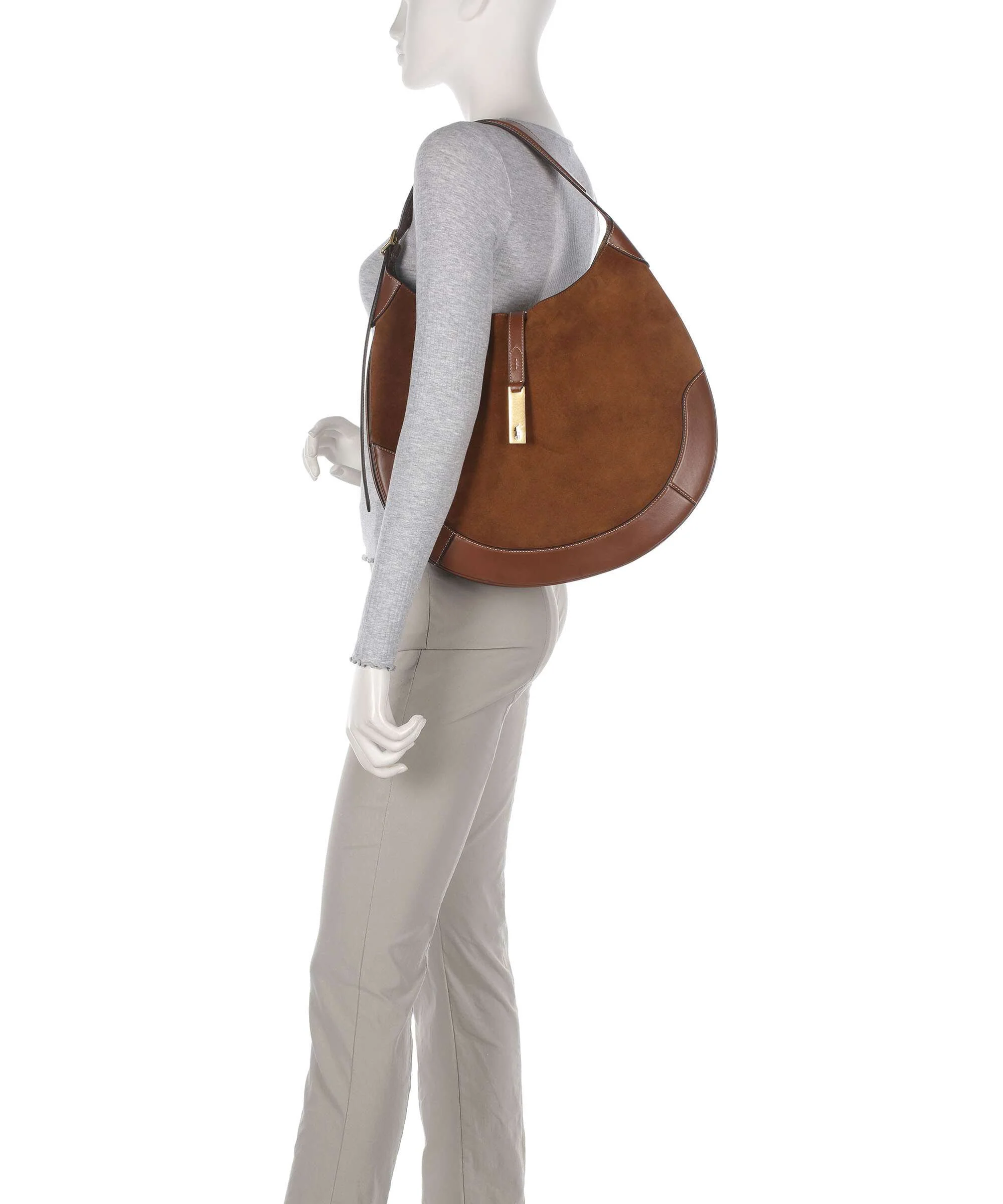 Polo Ralph Lauren ID Collection Medium Hobo bag cinnamon/cuoio - Image 3