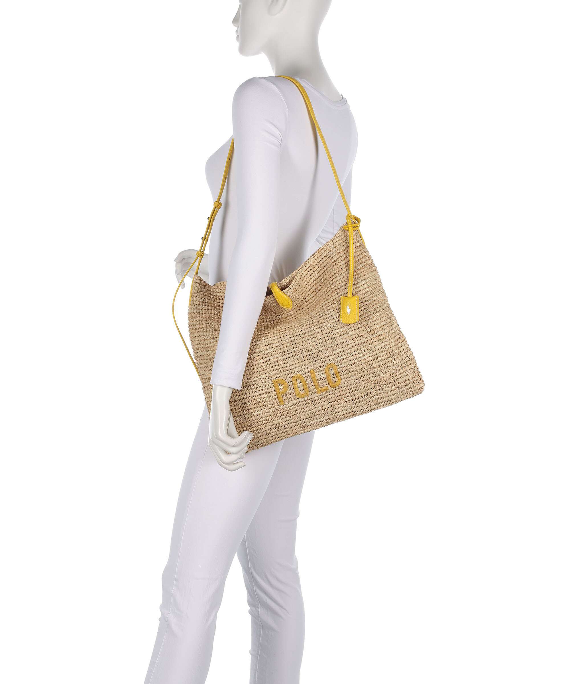 Polo Ralph Lauren Play Large Hobo bag natural/canary yellow - Image 3
