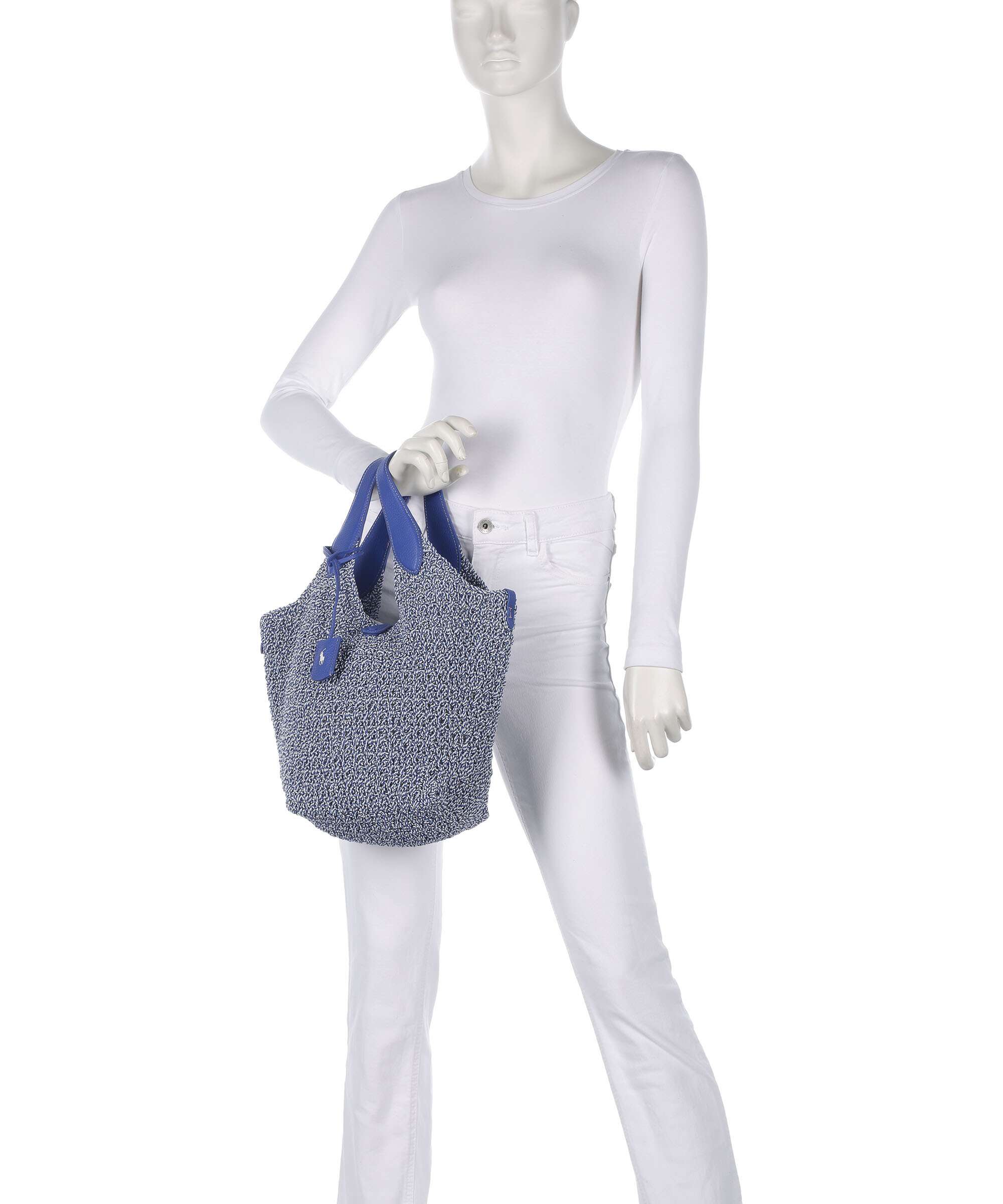 Polo Ralph Lauren Play Medium Handbag bright blue/optic white - Image 3