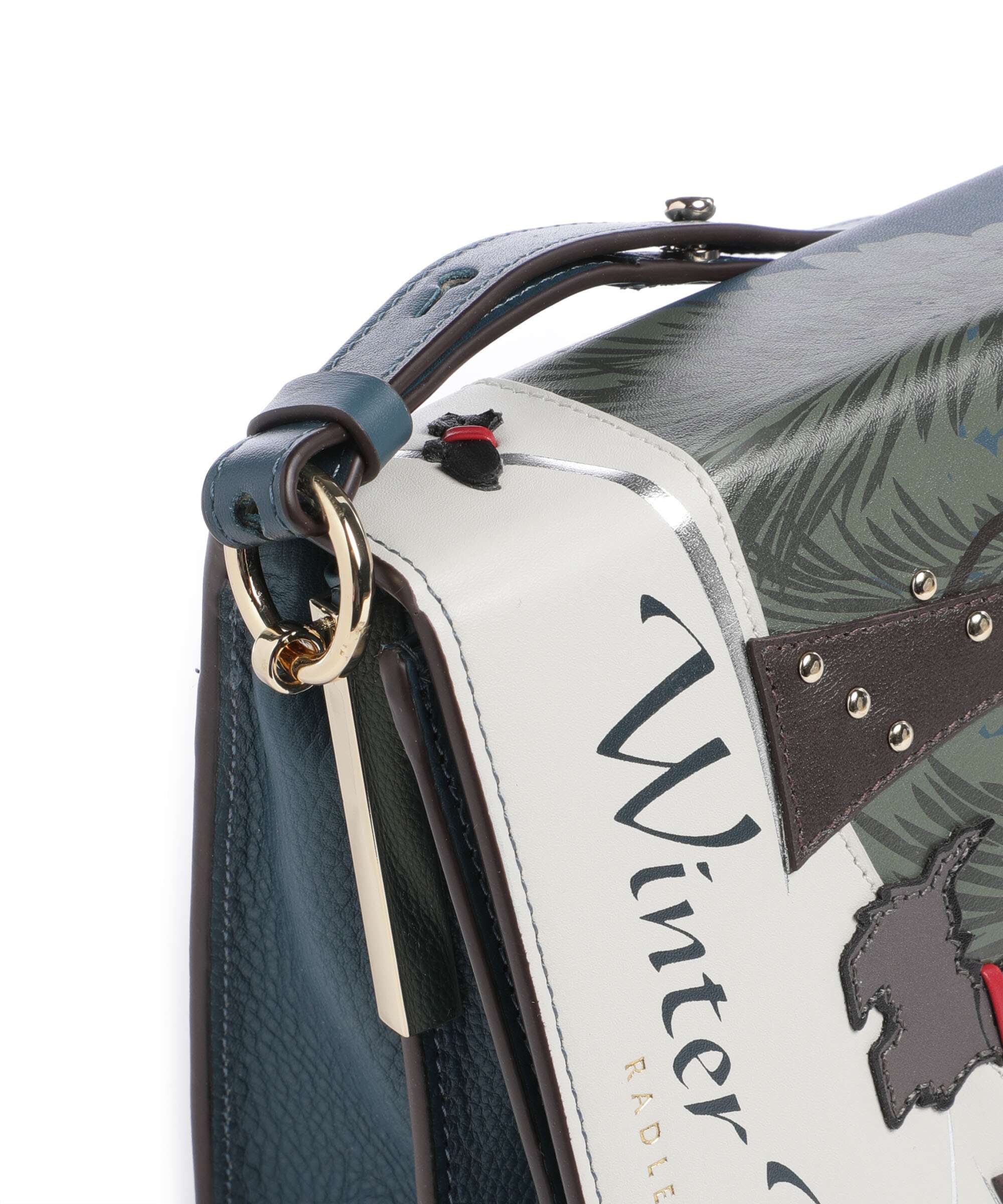 Radley London Book Street Winter Tales Crossbody bag teal - Image 4