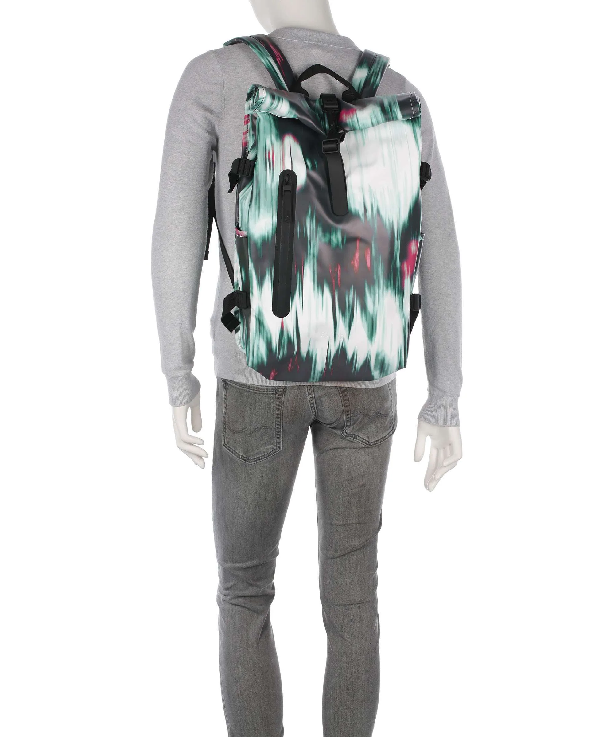 Rains Large Rolltop backpack blur - Image 3