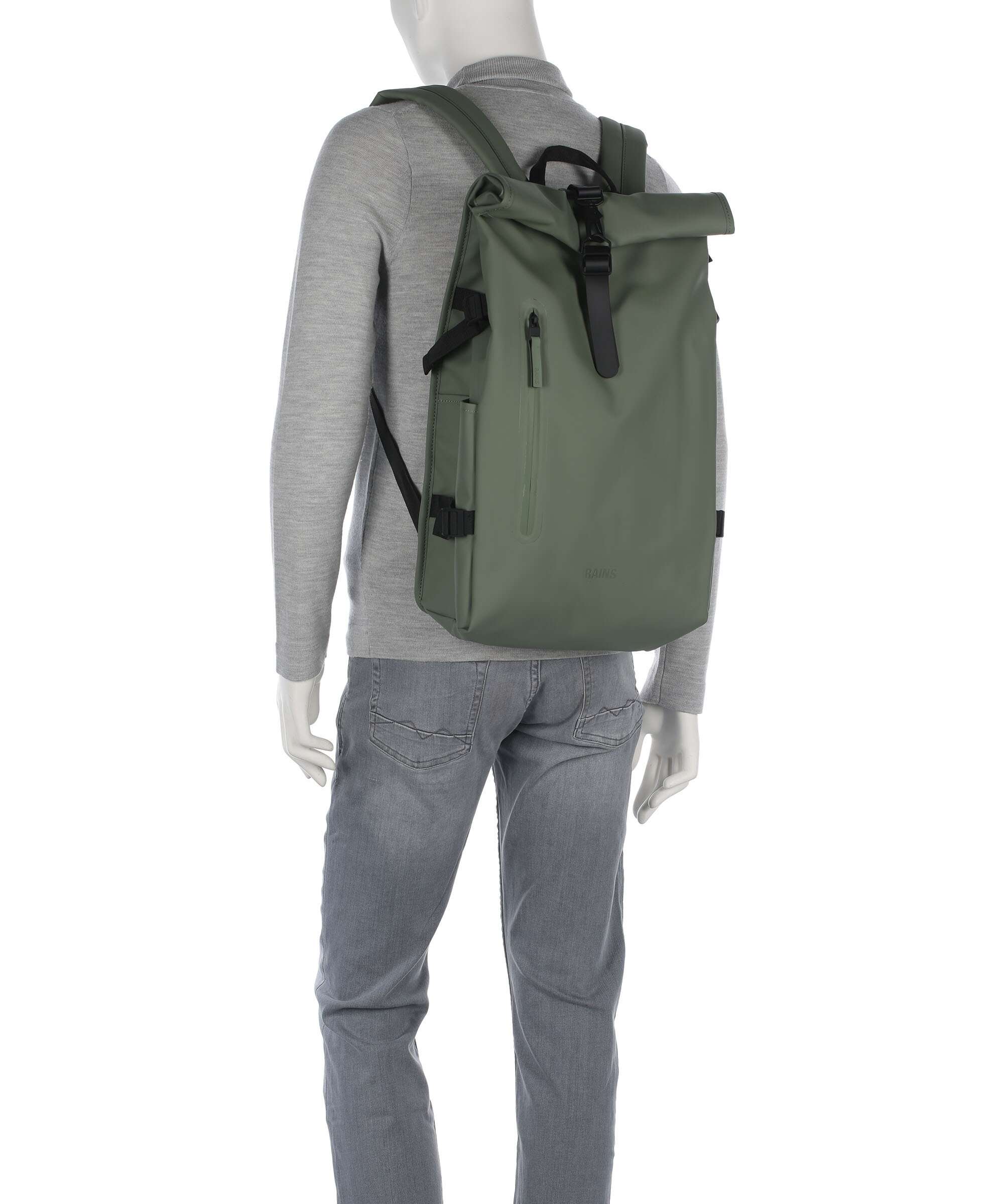 Rains Large Rolltop backpack well - Image 3