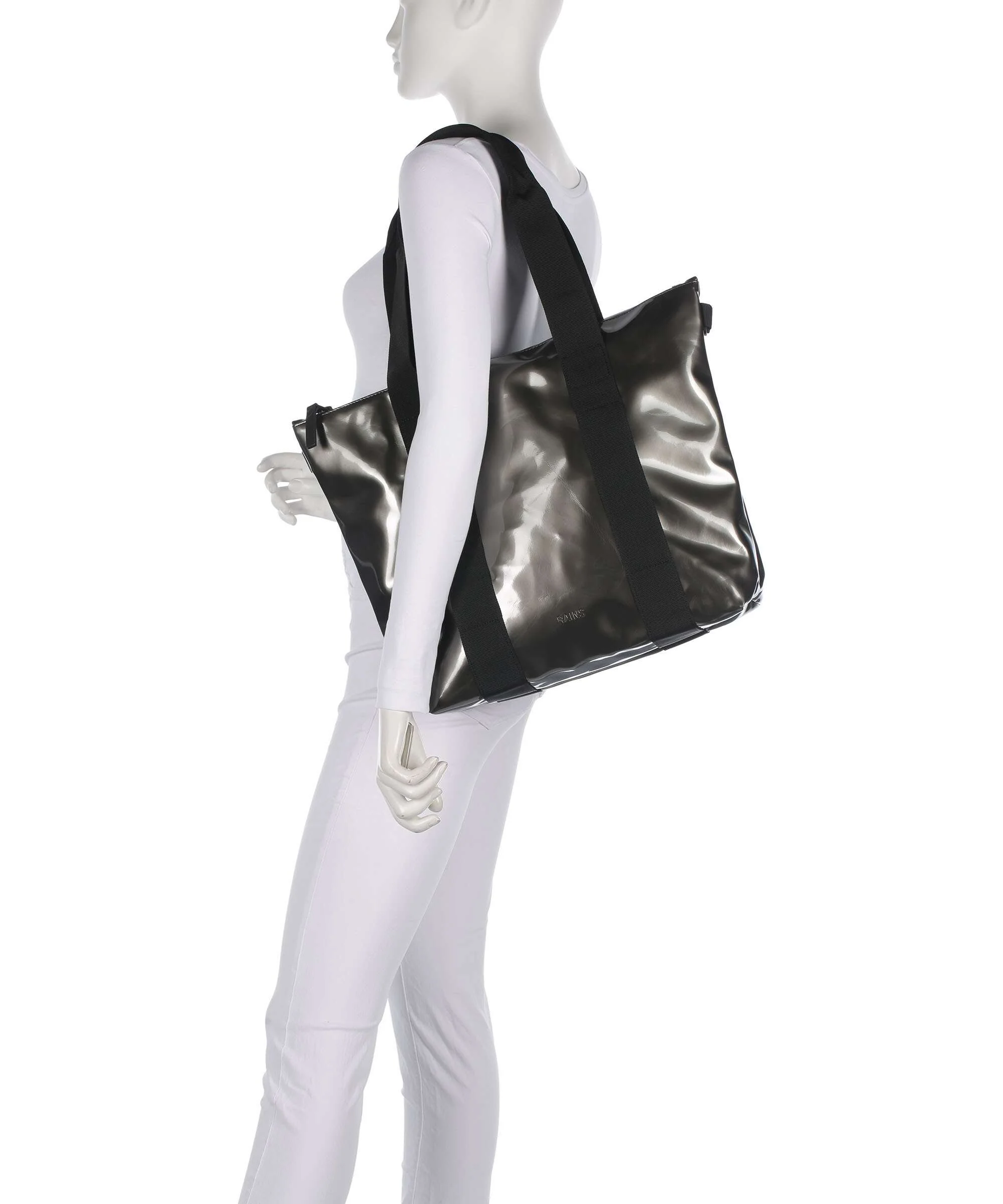Rains Mini Tote bag raven - Image 3