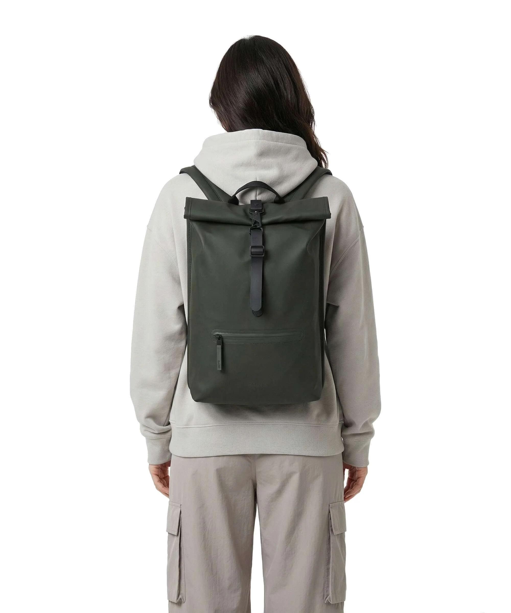 Rains Rolltop backpack green - Image 3
