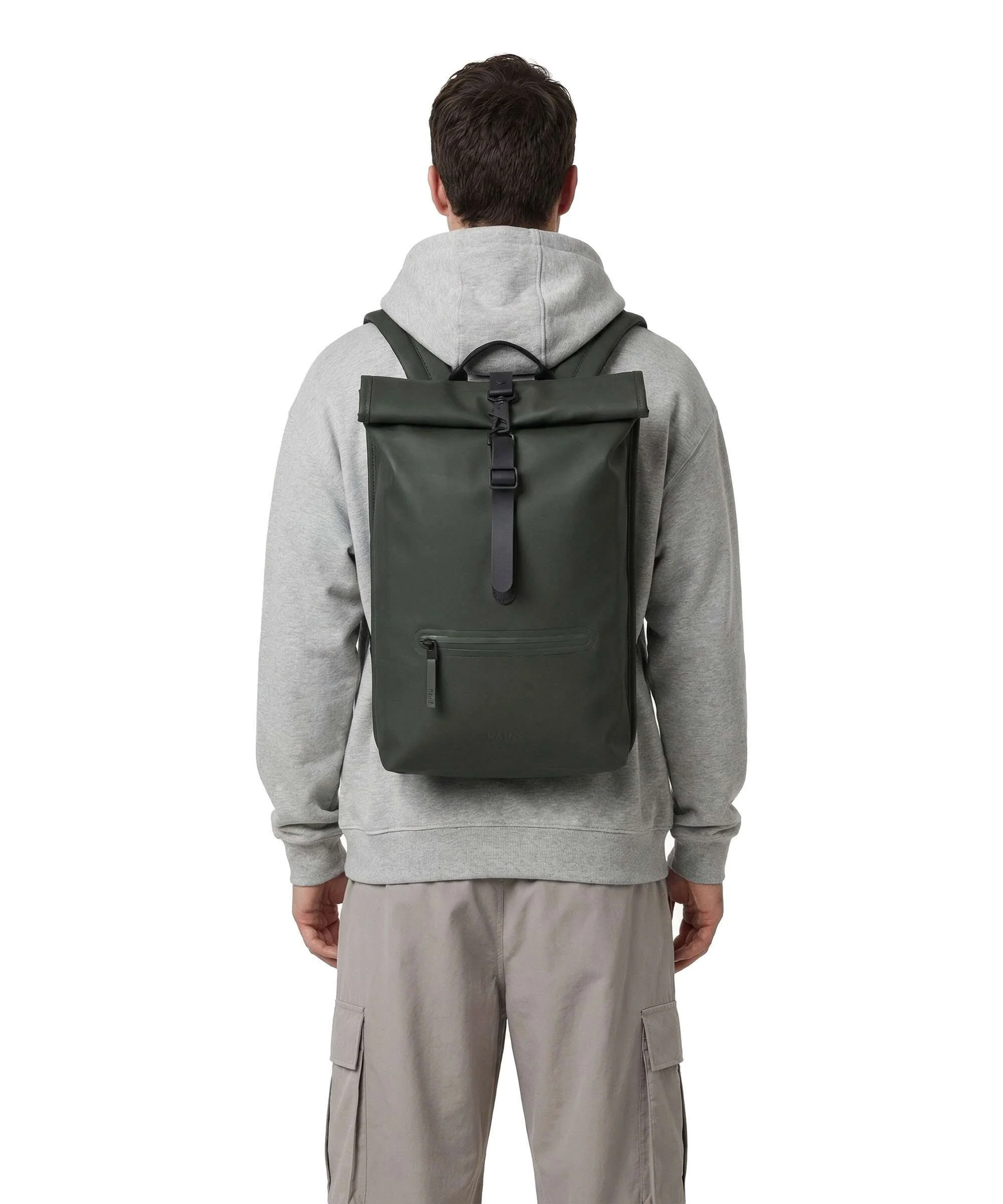 Rains Rolltop backpack green - Image 4