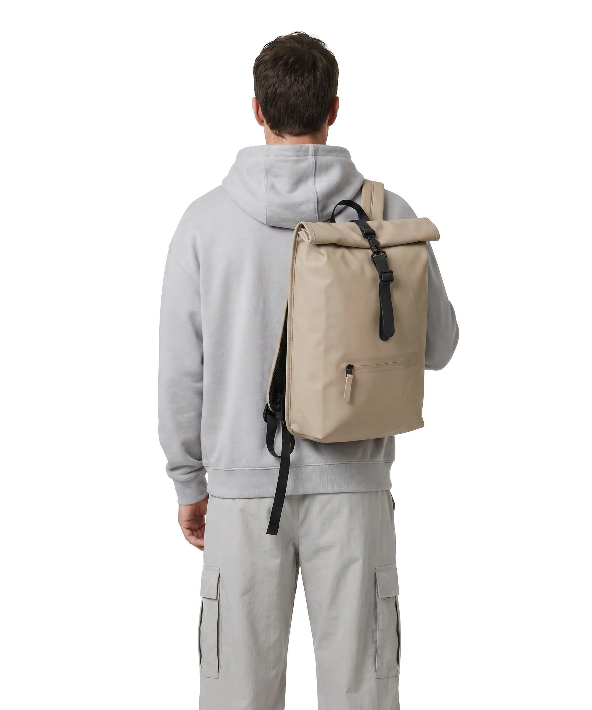 Rains Rolltop backpack beige - Image 4