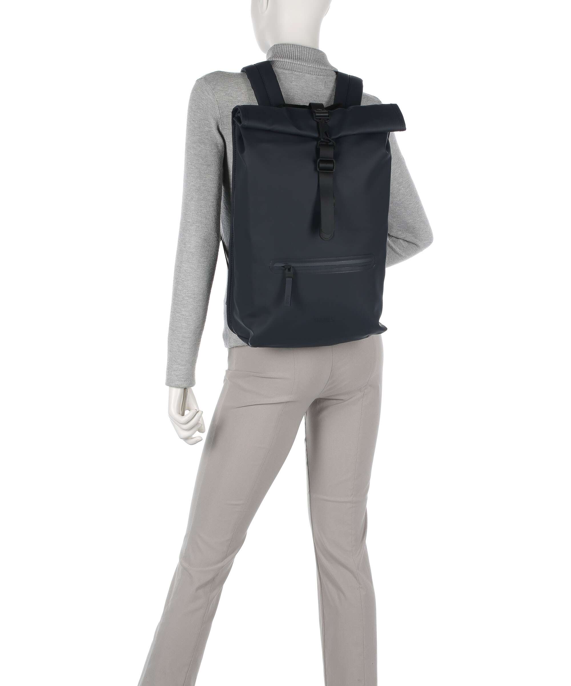 Rains Rolltop backpack navy - Image 3