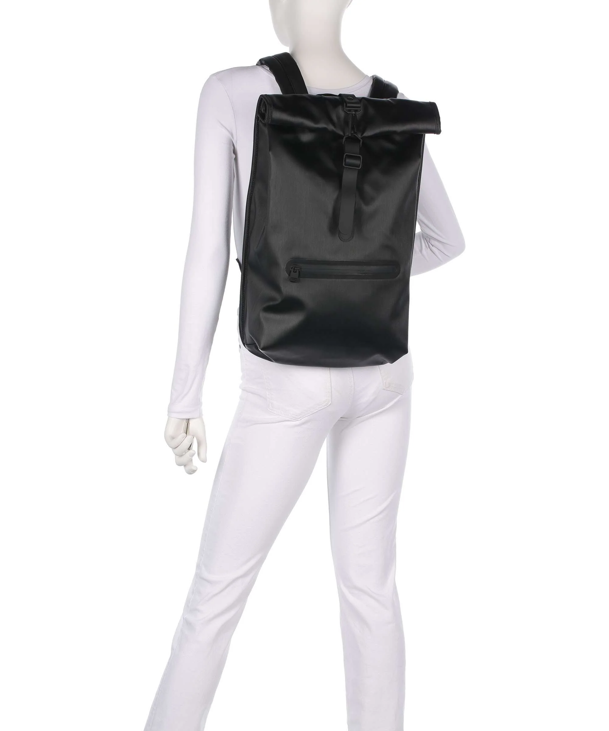Rains Rolltop backpack black grain - Image 3