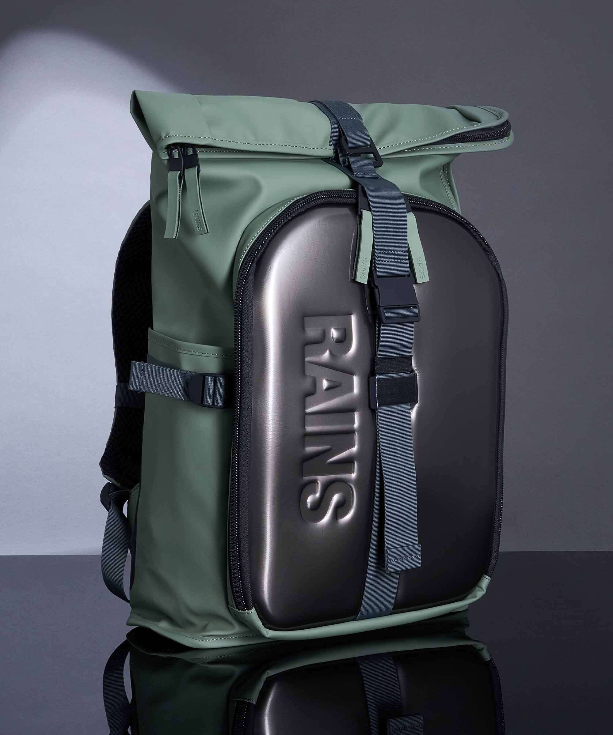 Rains Texel Moulded Rolltop backpack well - Image 2