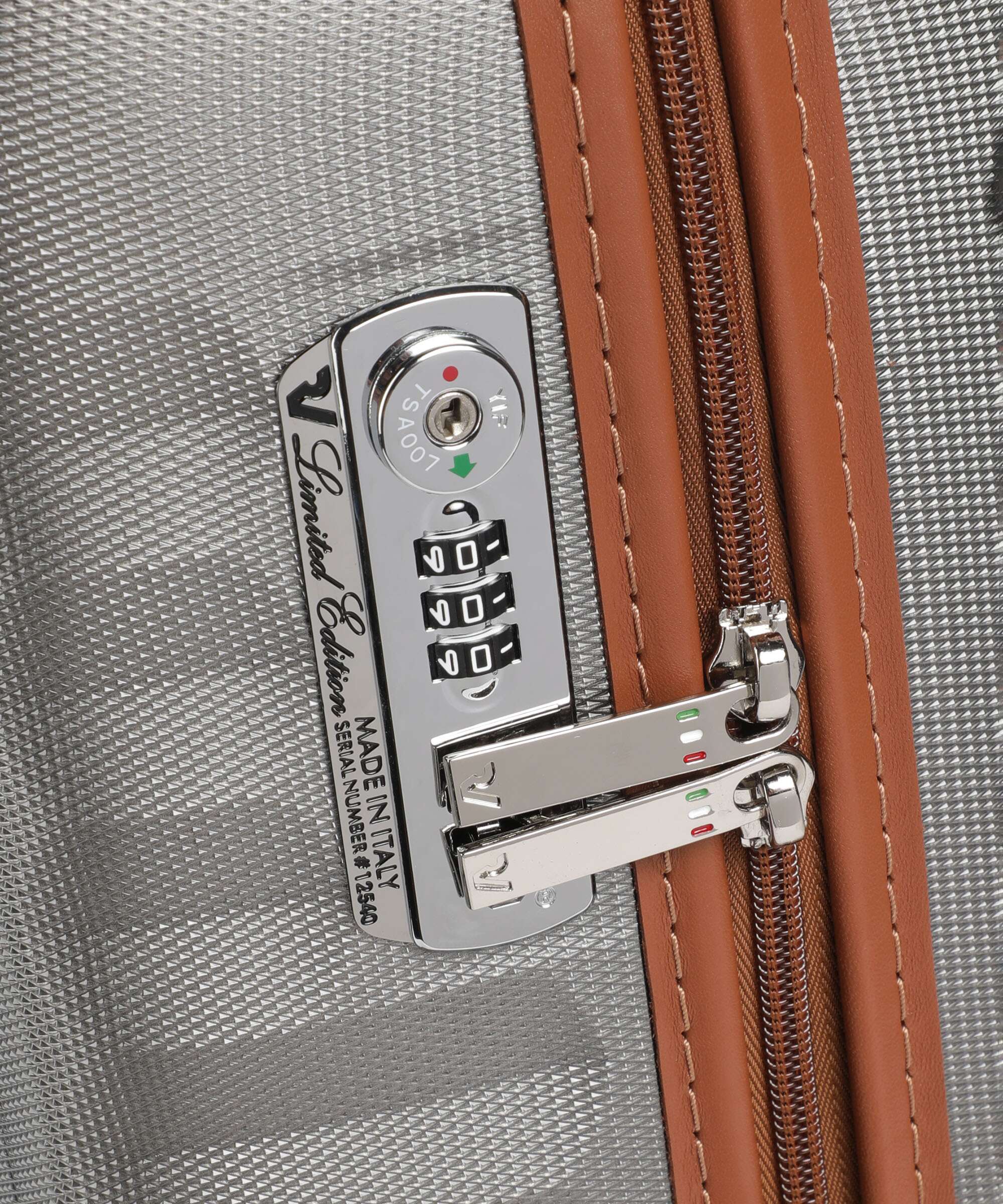 Roncato E-Lite Spinner (4 wheels) titanio/cognac - Image 3