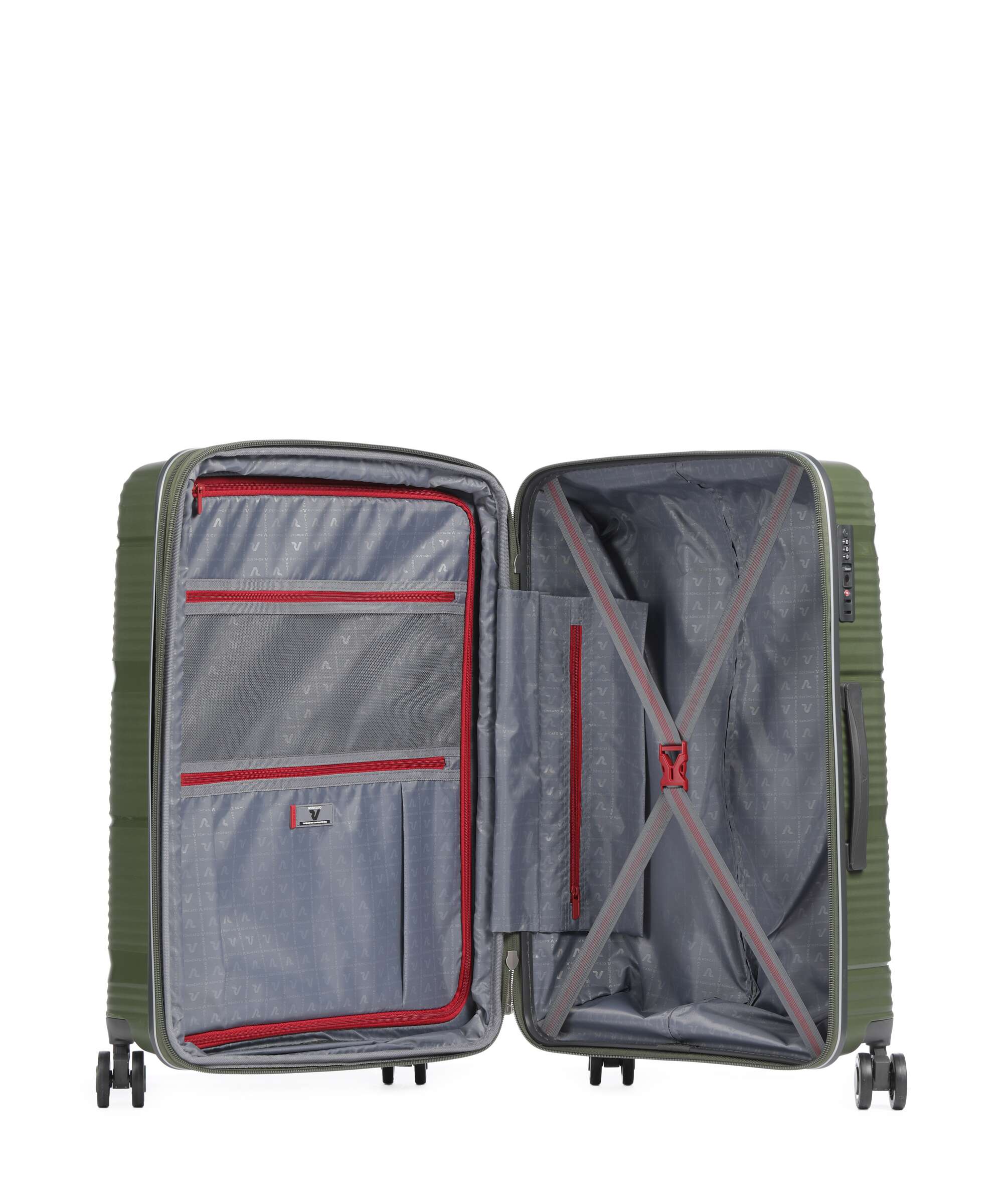 Roncato R-Lite Spinner (4 wheels) verde militare - Image 6