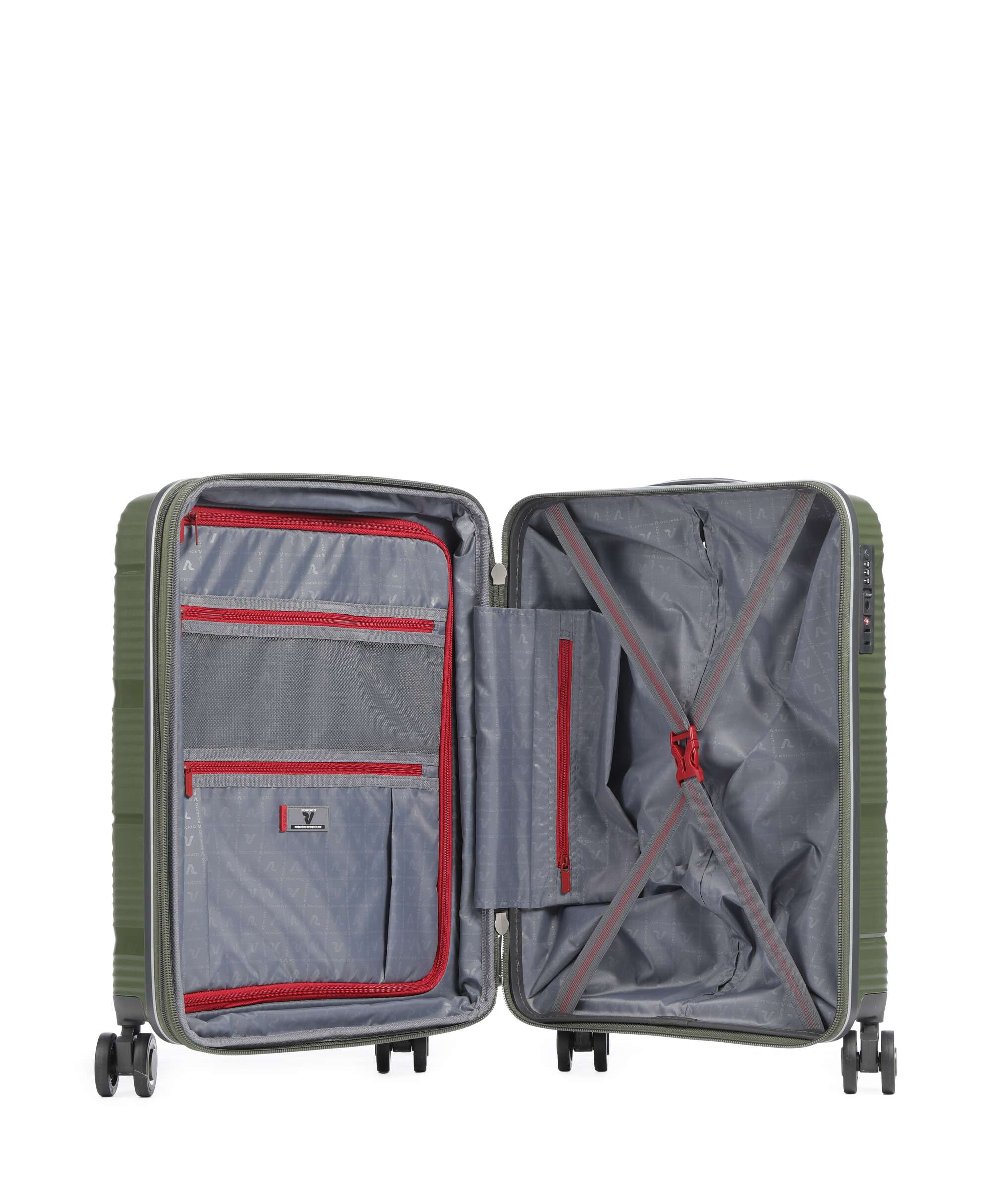 Roncato R-Lite Spinner (4 wheels) verde militare - Image 6