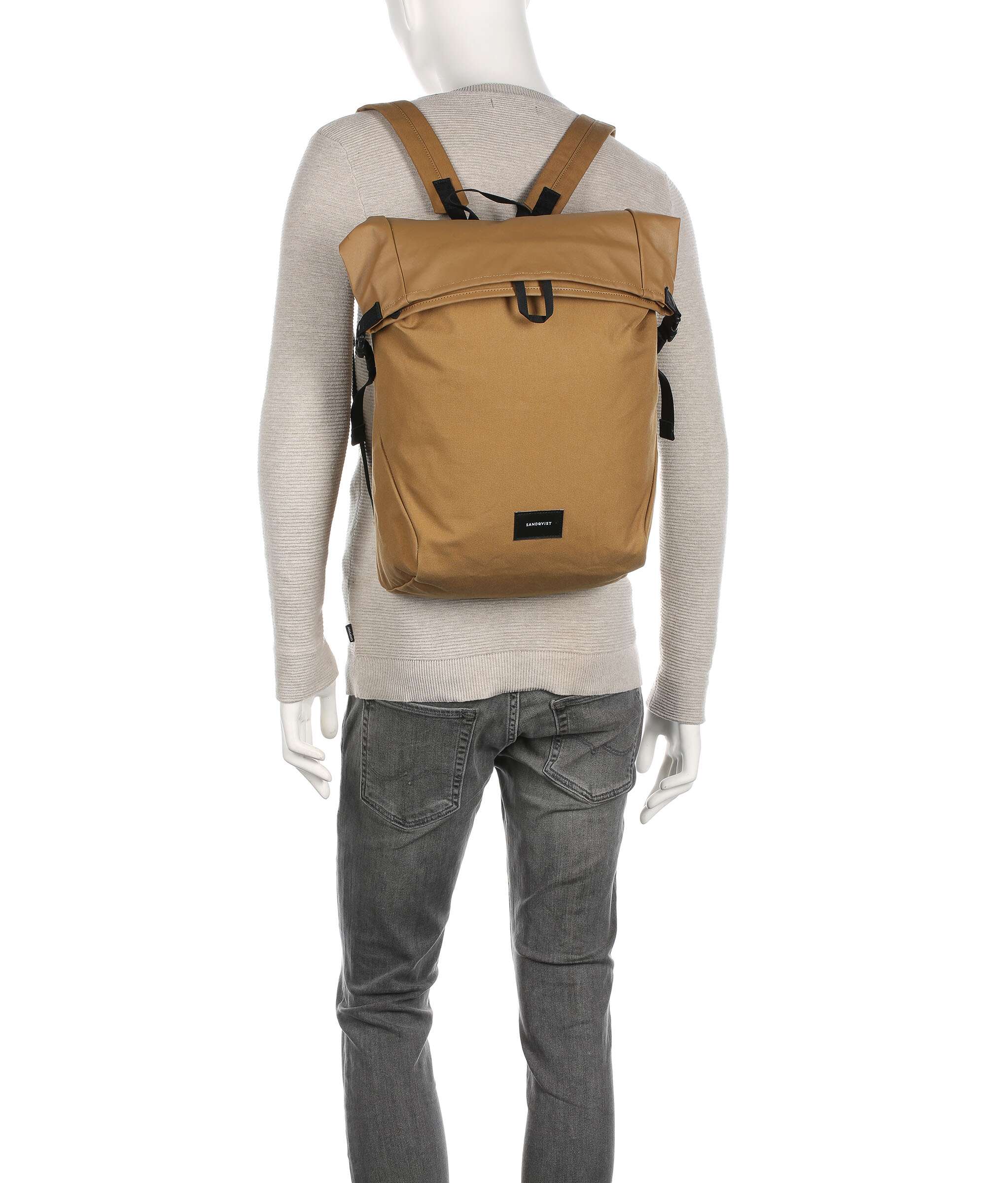 Sandqvist Ground Alfred Rolltop backpack fossil - Image 4