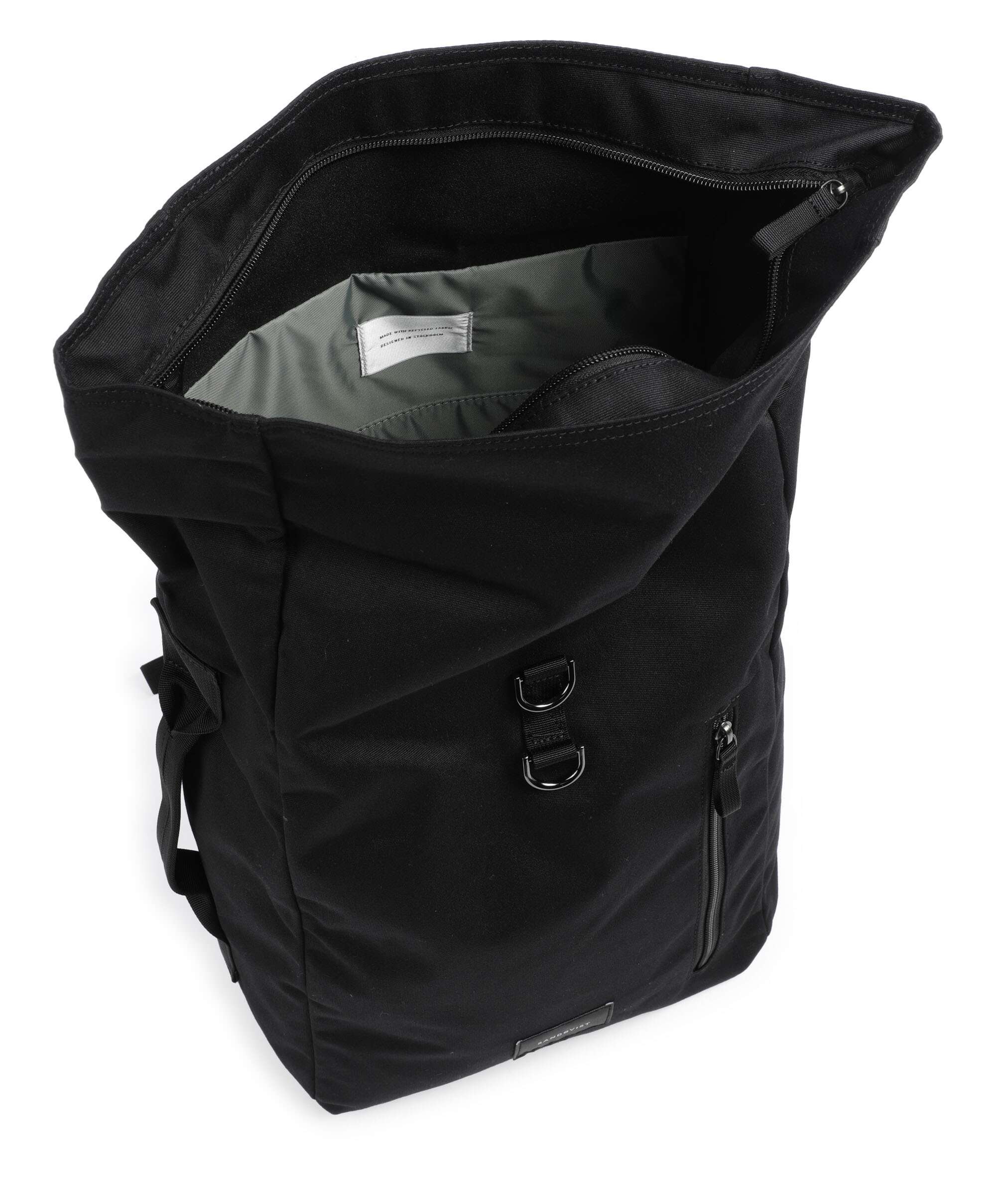 Sandqvist Ground Dante Vegan Rolltop backpack black - Image 6