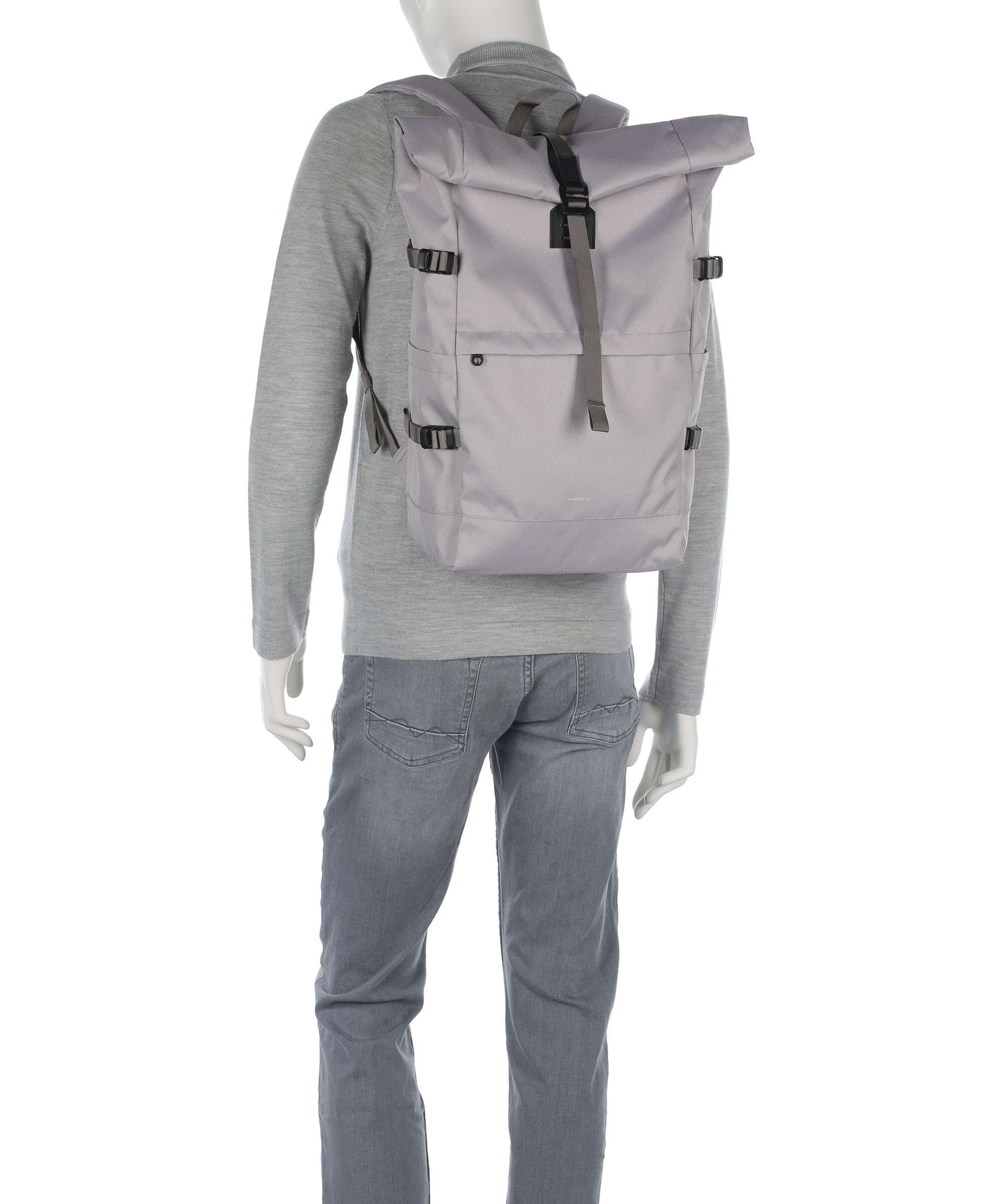 Sandqvist Icon L Rolltop backpack light grey - Image 3