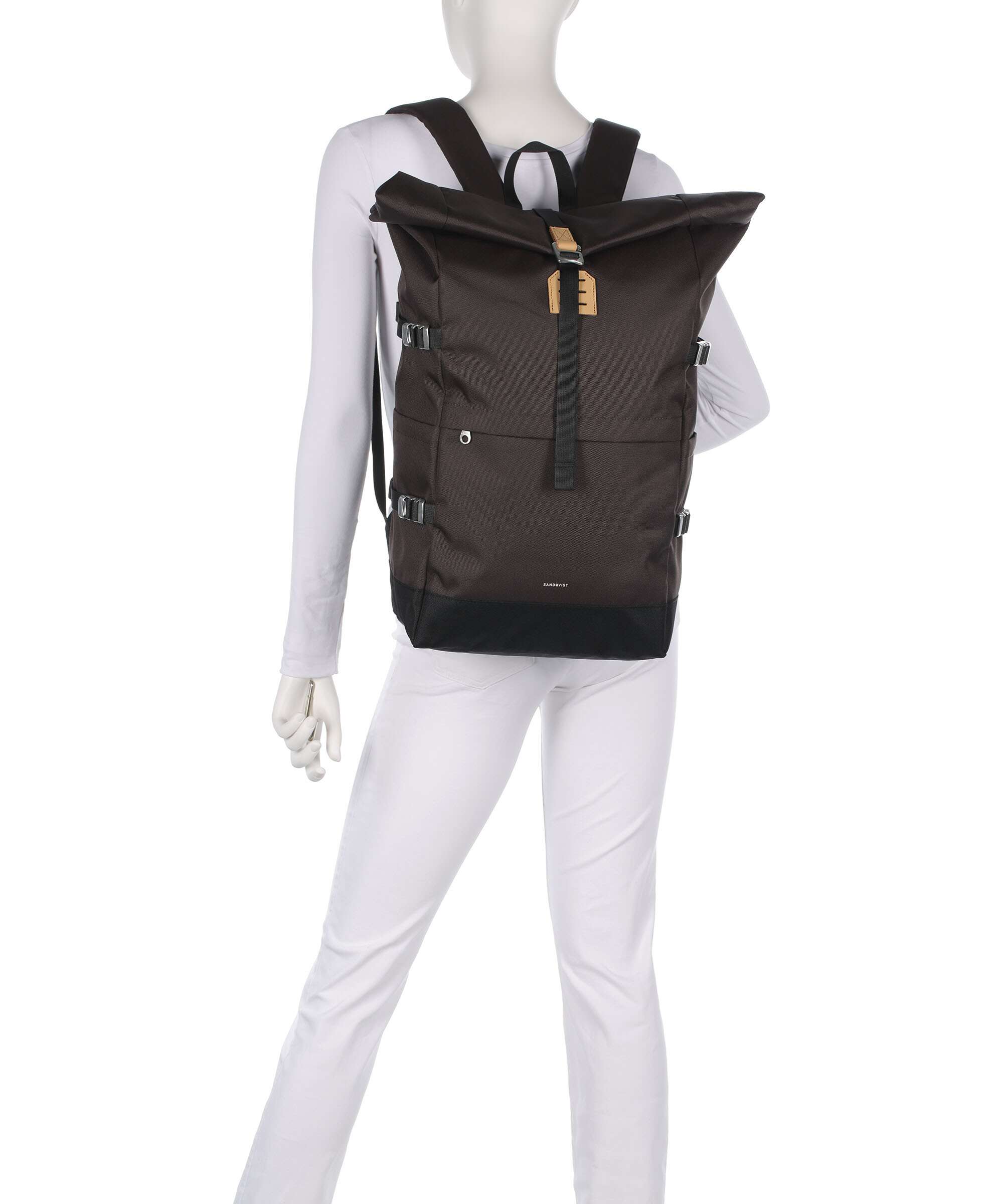 Sandqvist Icon L Rolltop backpack brown - Image 3