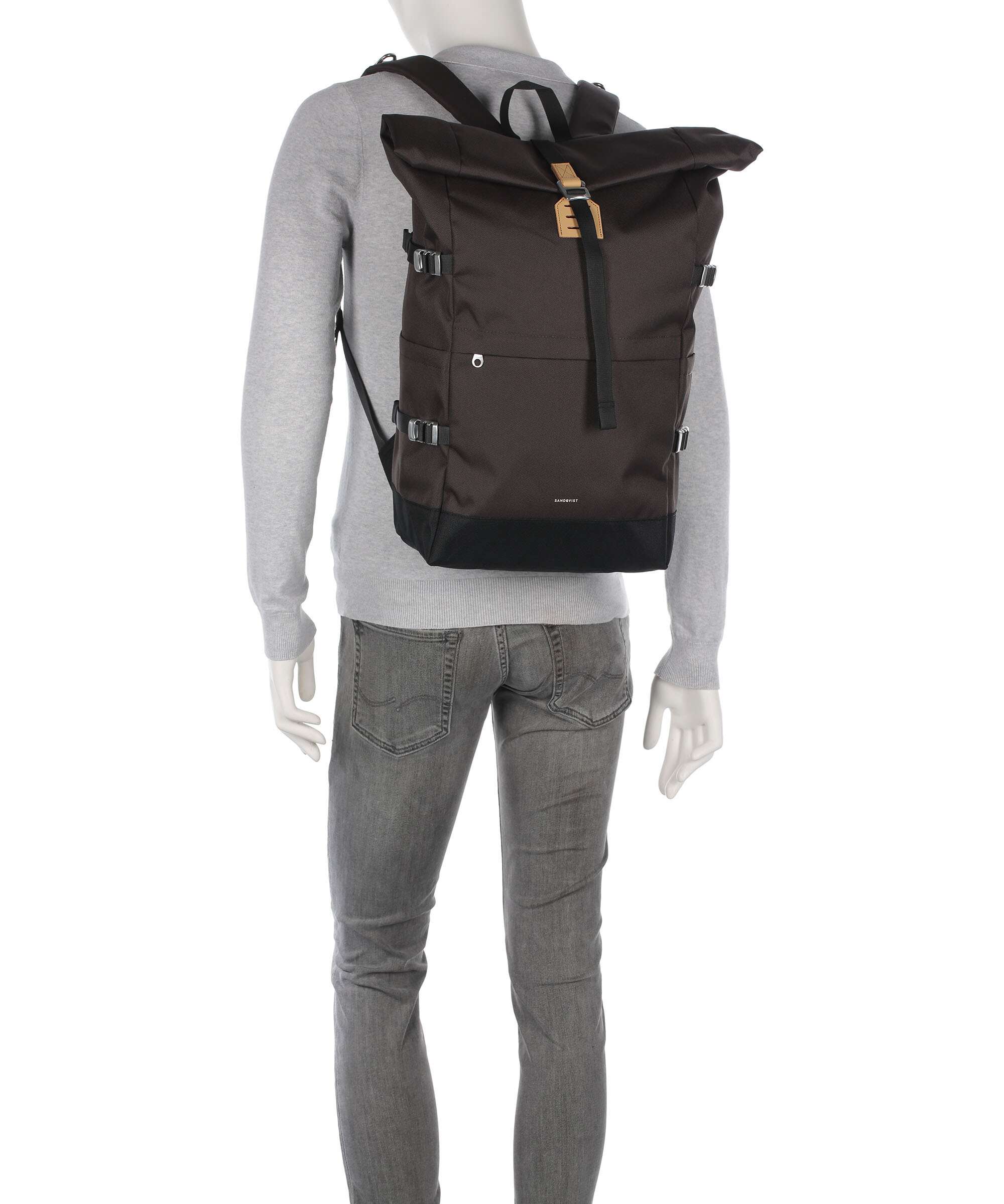 Sandqvist Icon L Rolltop backpack brown - Image 4