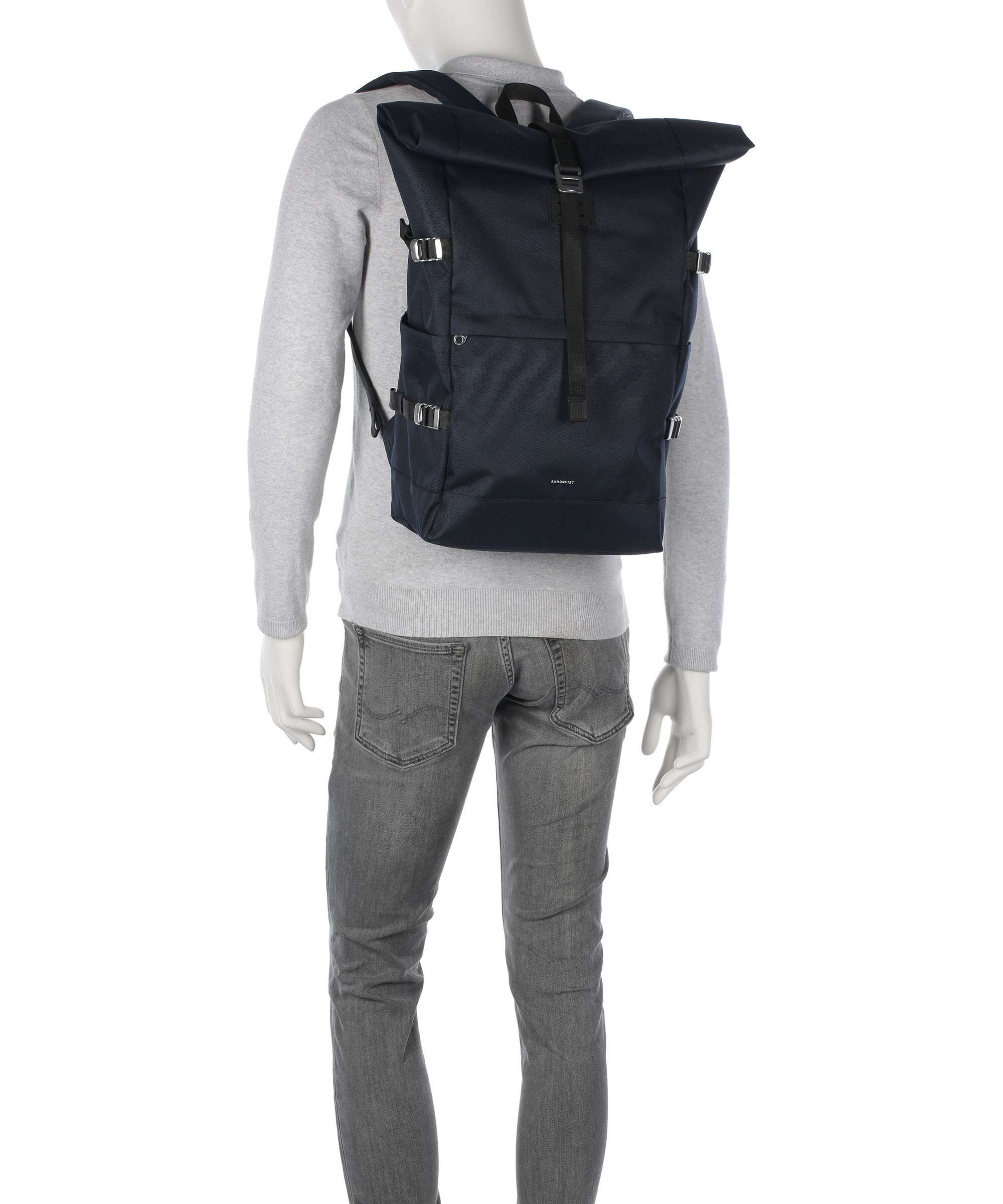 Sandqvist Icon L Rolltop backpack navy - Image 3