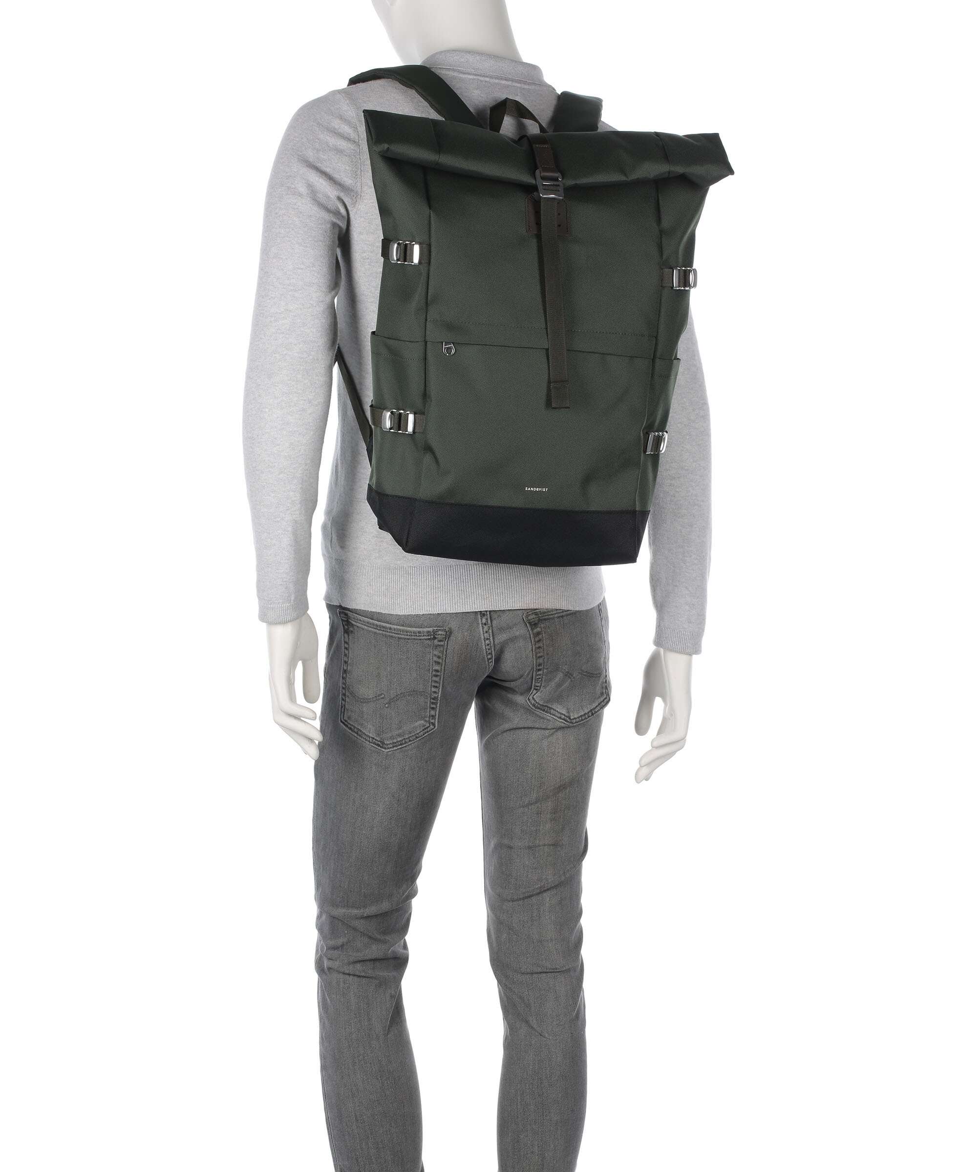 Sandqvist Icon L Rolltop backpack dawn green - Image 3