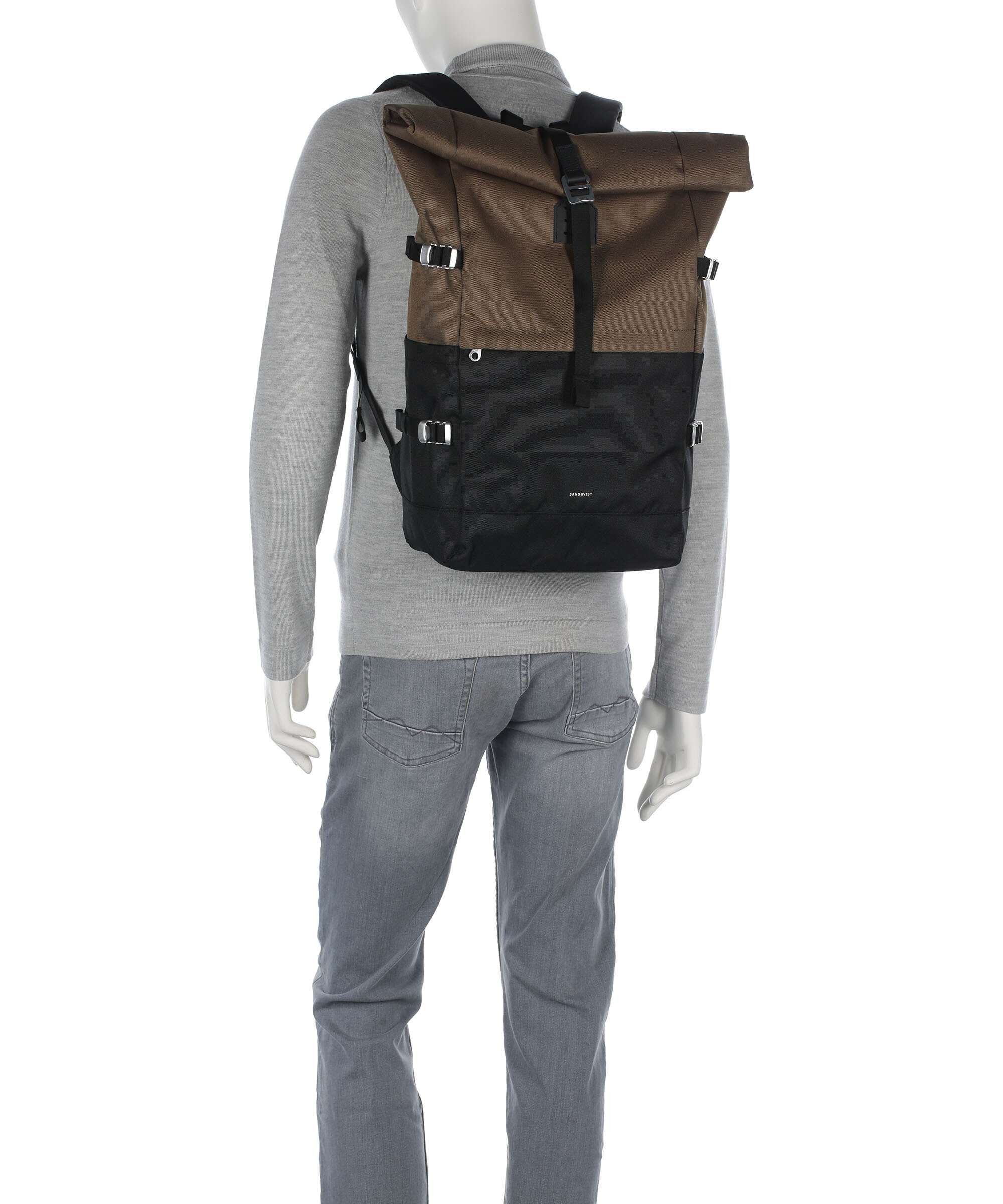 Sandqvist Icon L Rolltop backpack multi olive - Image 3