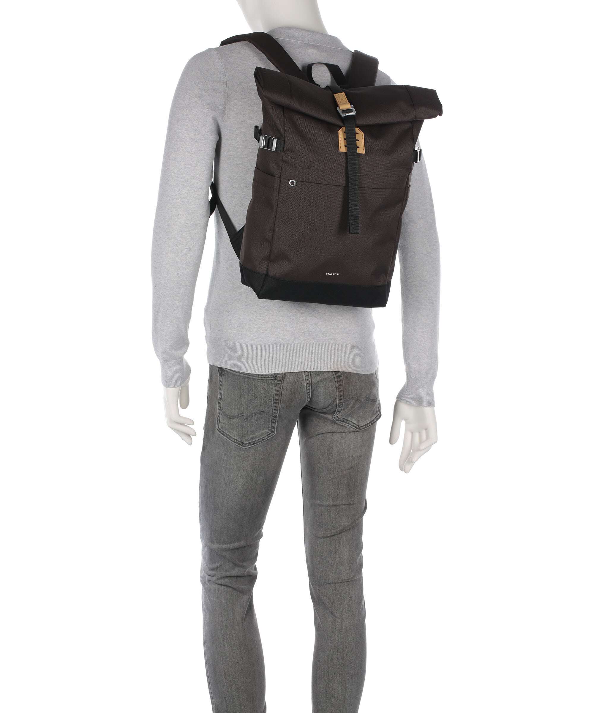 Sandqvist Icon M Rolltop backpack brown - Image 4